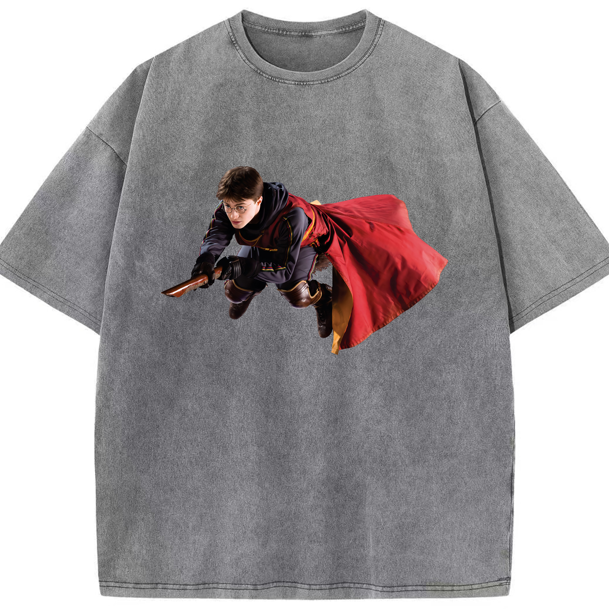 （画像用） Harry Potter ハリー・ポッターシリーズ 綿100% ヴィンテージ風 半袖Tシャツ（フロントプリント）