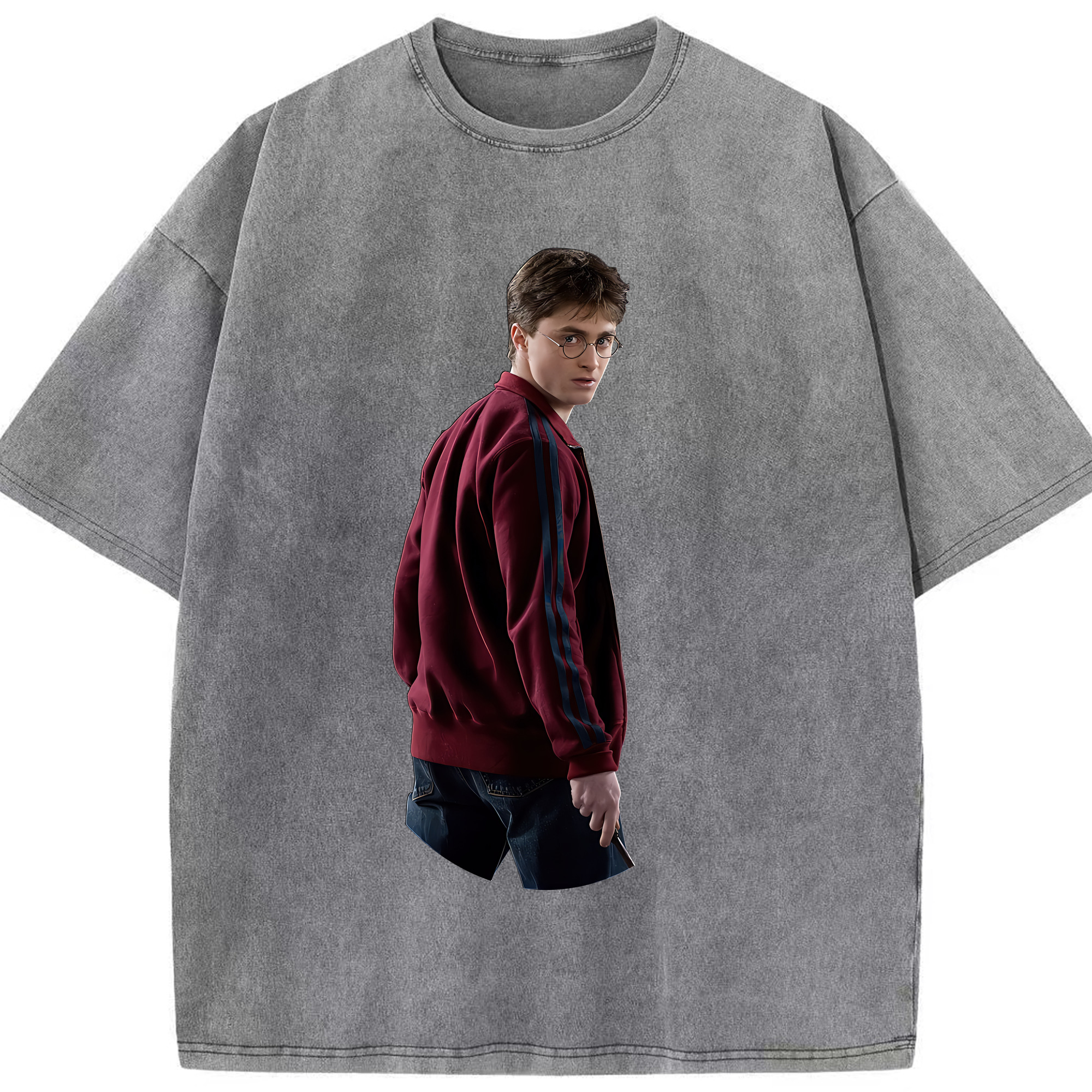 （画像用） Harry Potter ハリー・ポッターシリーズ 綿100% ヴィンテージ風 半袖Tシャツ（フロントプリント）