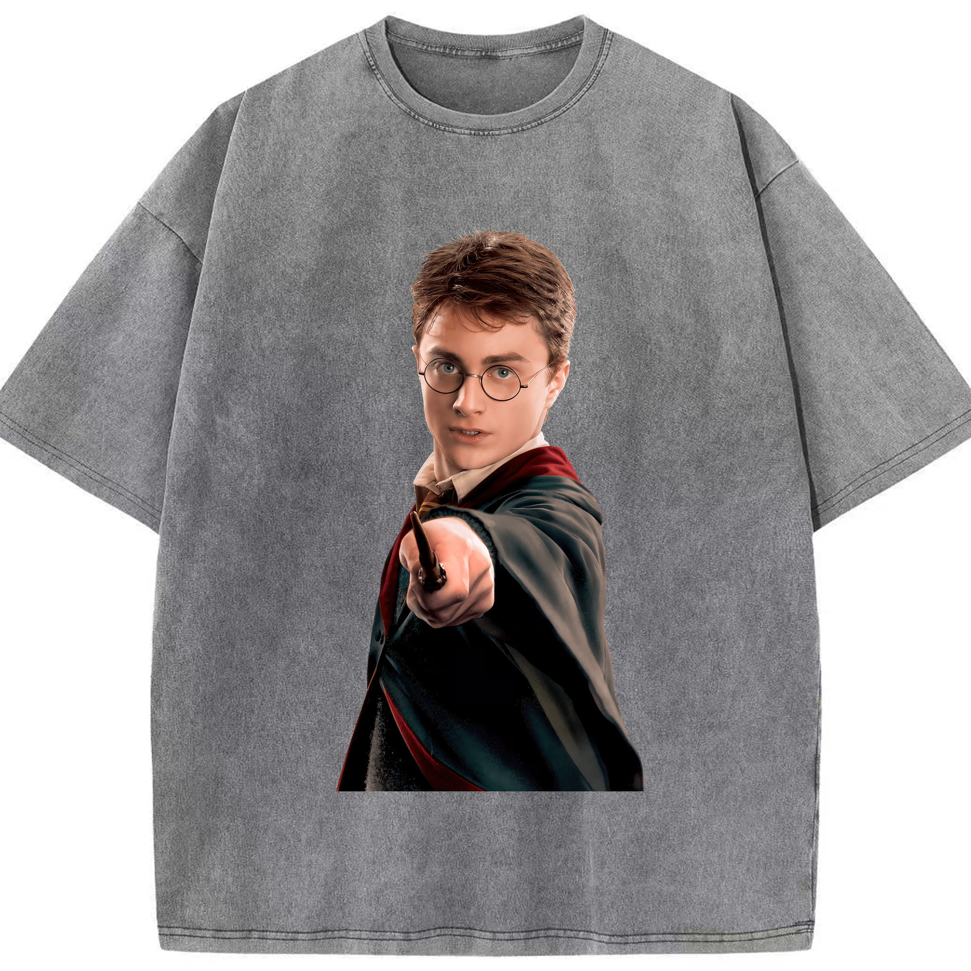 （画像用） Harry Potter ハリー・ポッターシリーズ 綿100% ヴィンテージ風 半袖Tシャツ（フロントプリント）