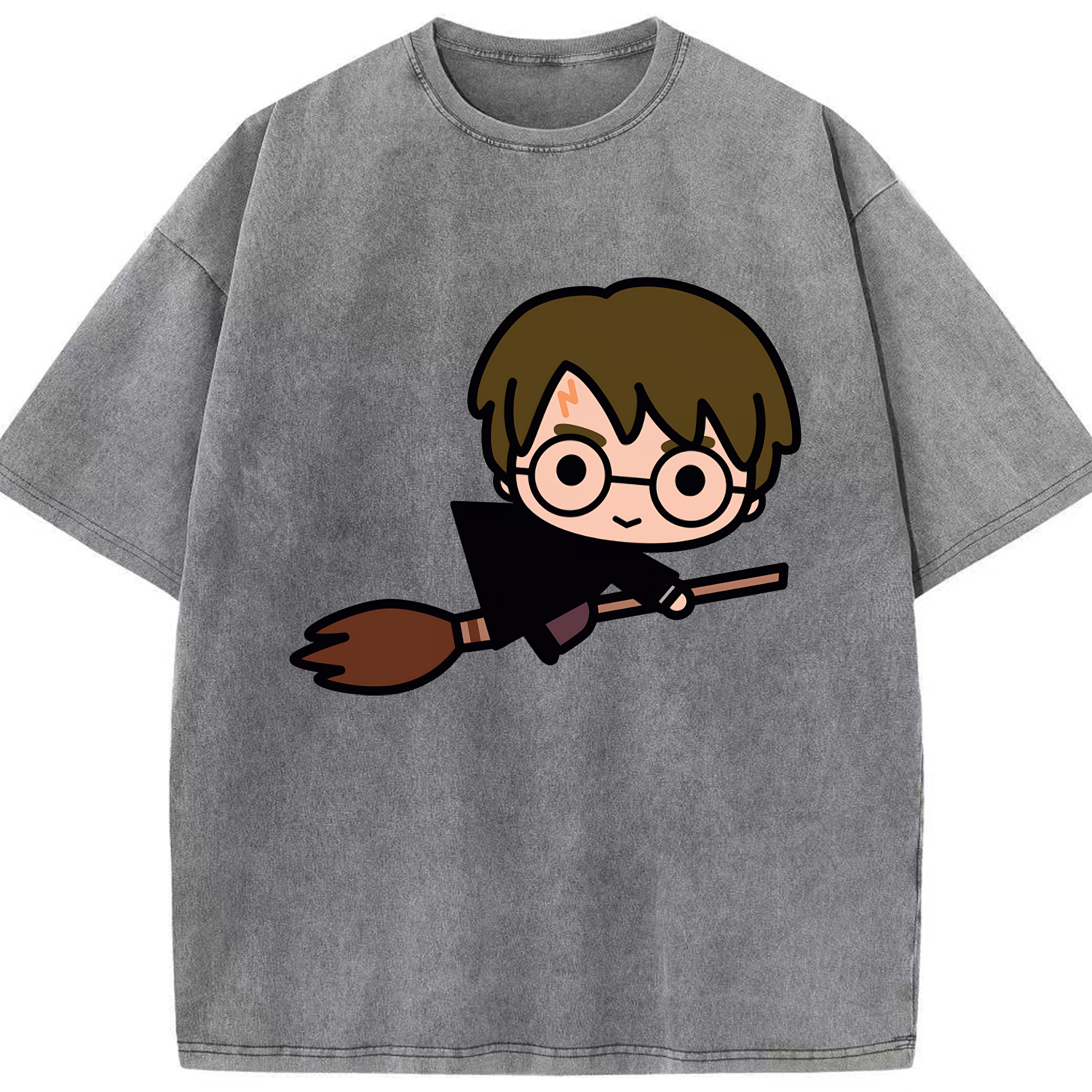 （画像用） Harry Potter ハリー・ポッターシリーズ 綿100% ヴィンテージ風 半袖Tシャツ（フロントプリント）