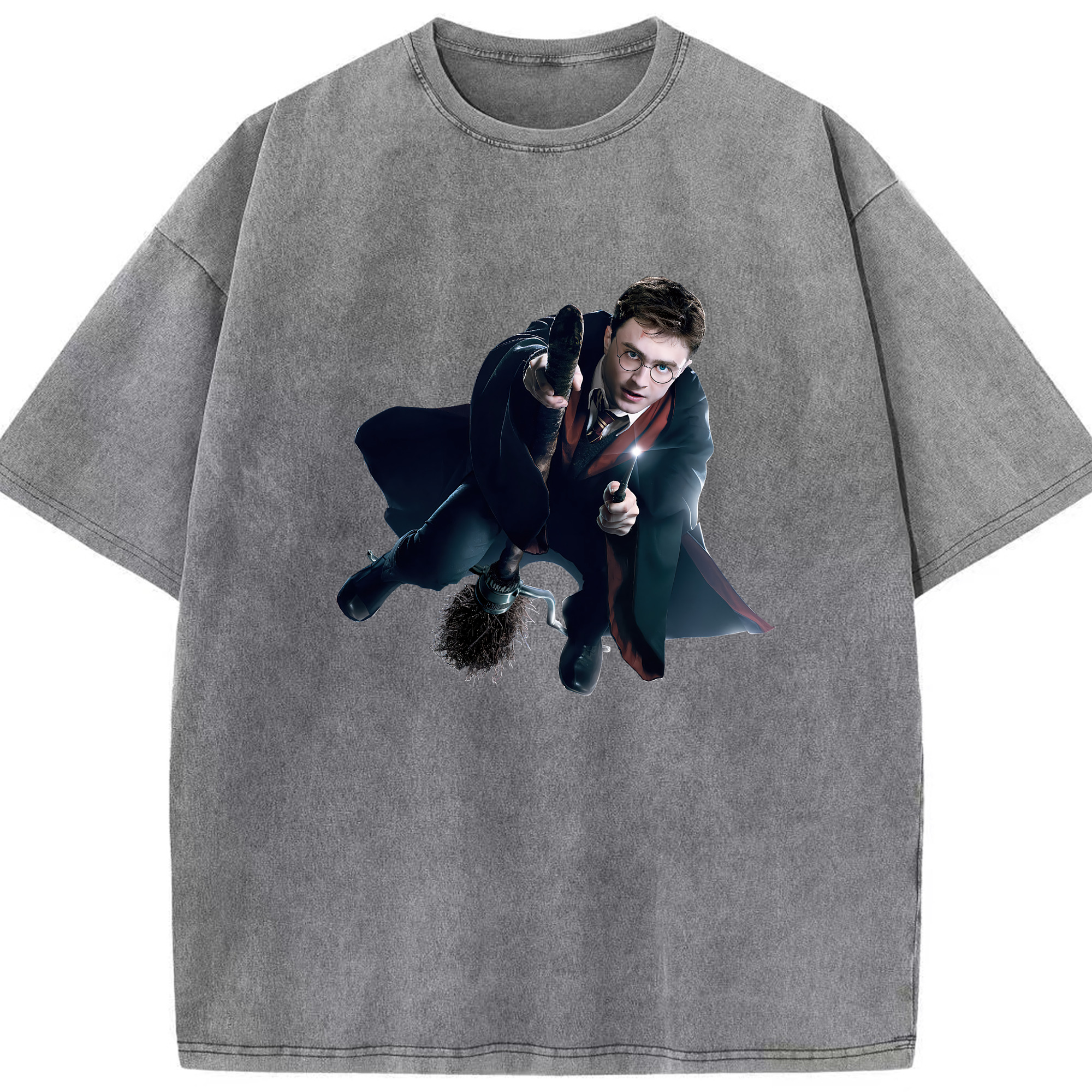 （画像用） Harry Potter ハリー・ポッターシリーズ 綿100% ヴィンテージ風 半袖Tシャツ（フロントプリント）