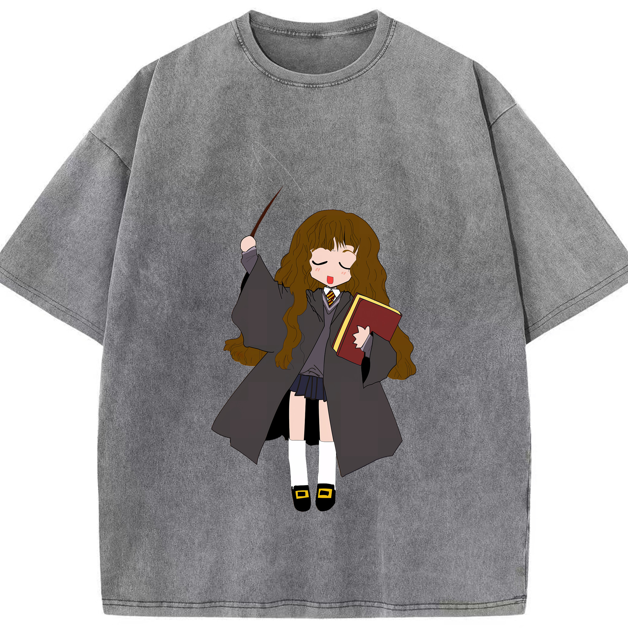 （画像用） Harry Potter ハリー・ポッターシリーズ 綿100% ヴィンテージ風 半袖Tシャツ（フロントプリント）