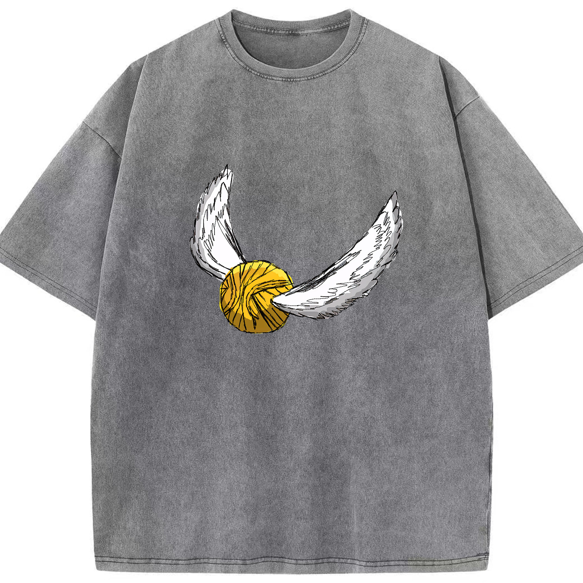 （画像用） Harry Potter ハリー・ポッターシリーズ 綿100% ヴィンテージ風 半袖Tシャツ（フロントプリント）