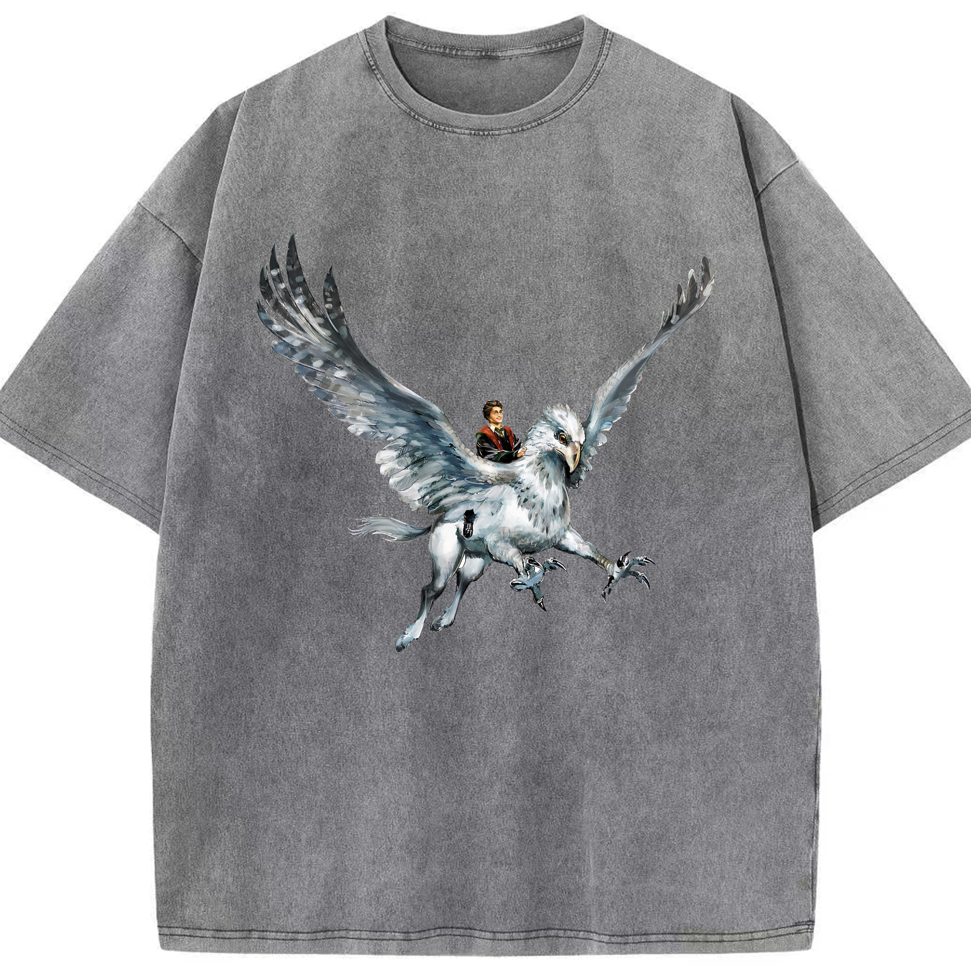 （画像用） Harry Potter ハリー・ポッターシリーズ 綿100% ヴィンテージ風 半袖Tシャツ（フロントプリント）