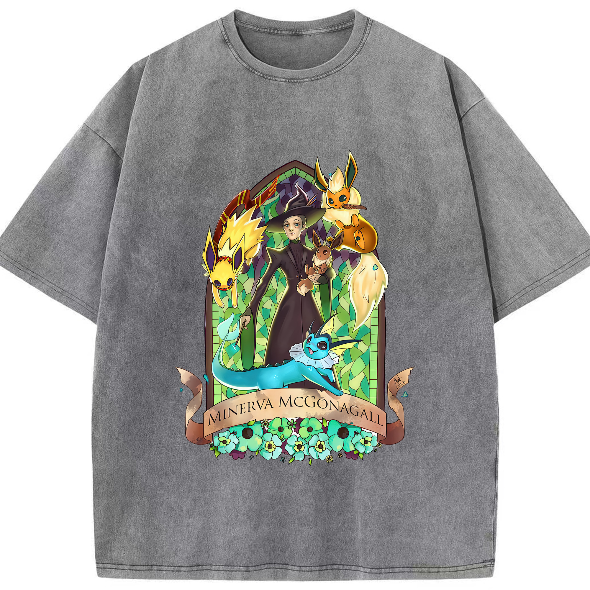（画像用） Harry Potter ハリー・ポッターシリーズ 綿100% ヴィンテージ風 半袖Tシャツ（フロントプリント）