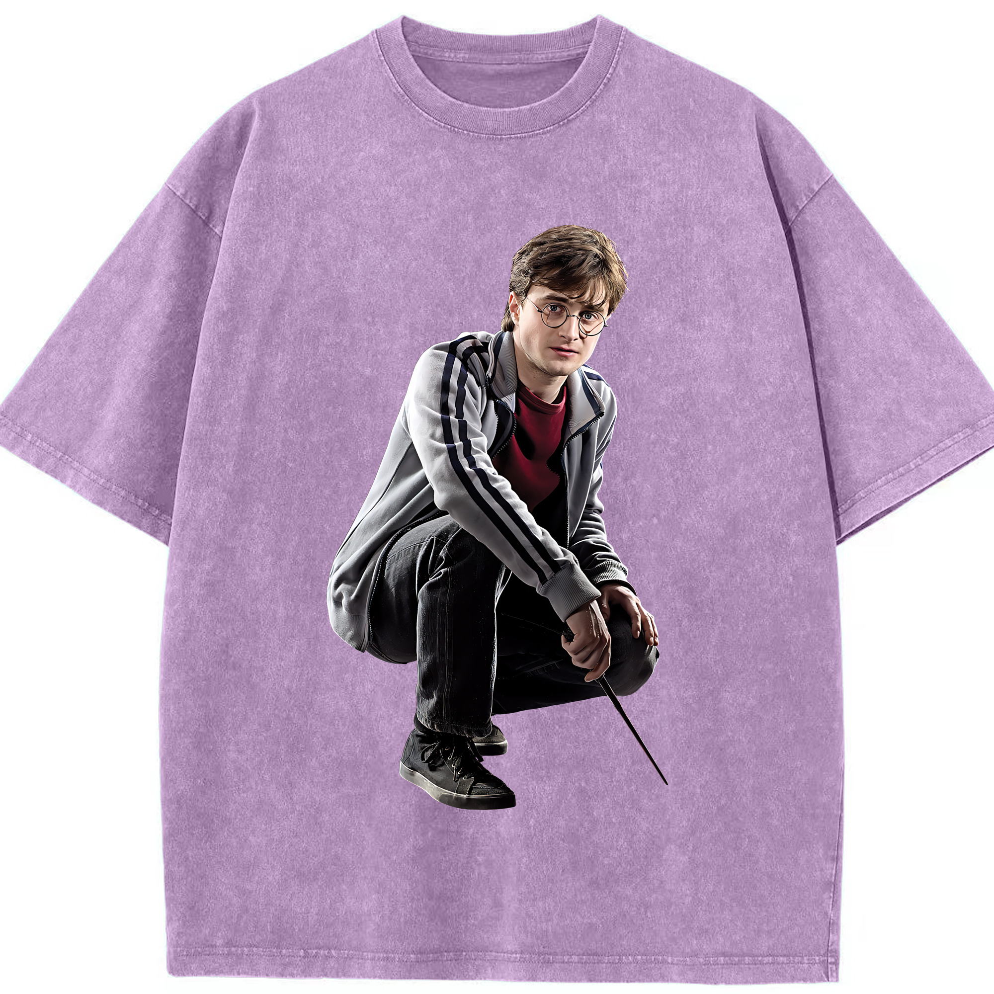 （画像用） Harry Potter ハリー・ポッターシリーズ 綿100% ヴィンテージ風 半袖Tシャツ（フロントプリント）