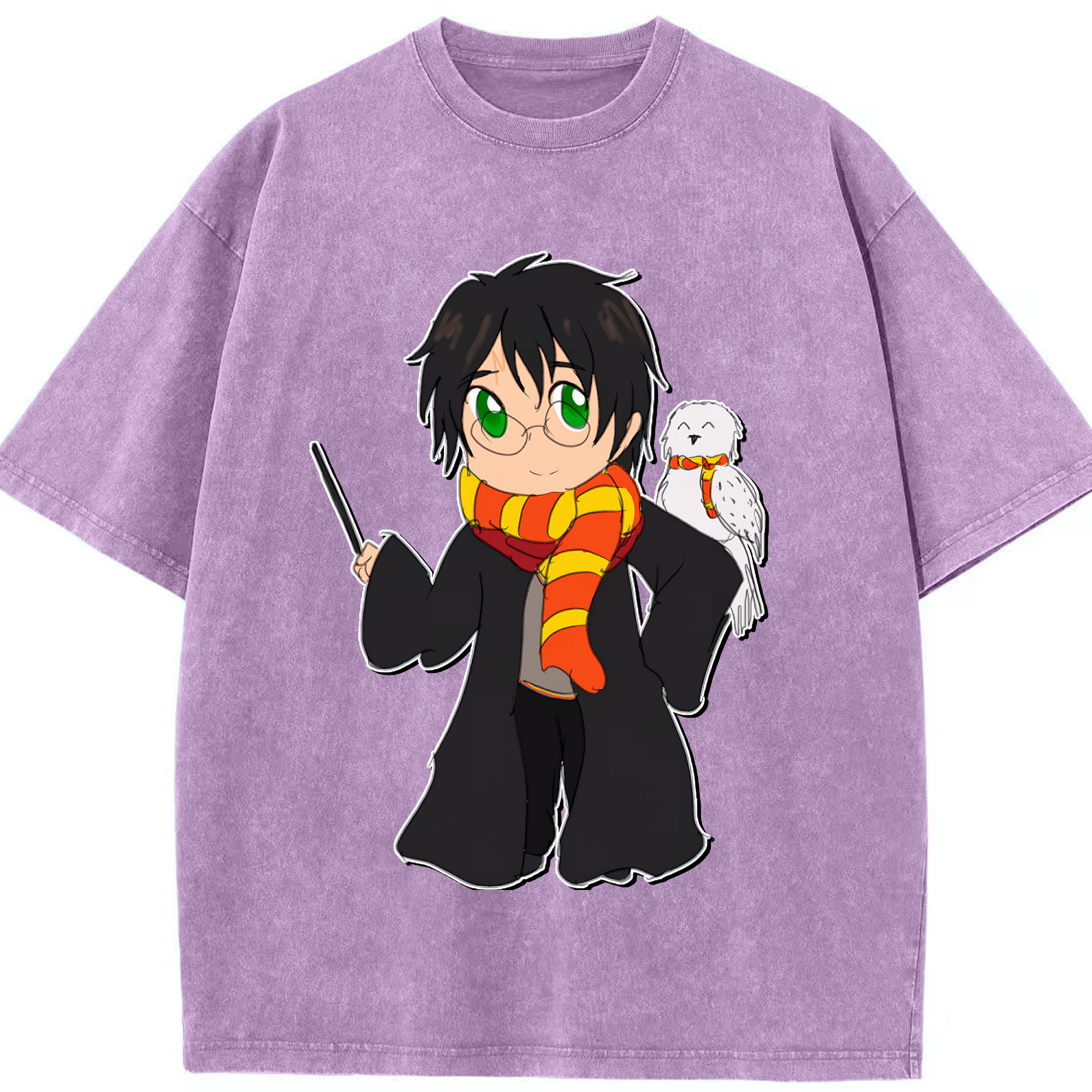 （画像用） Harry Potter ハリー・ポッターシリーズ 綿100% ヴィンテージ風 半袖Tシャツ（フロントプリント）
