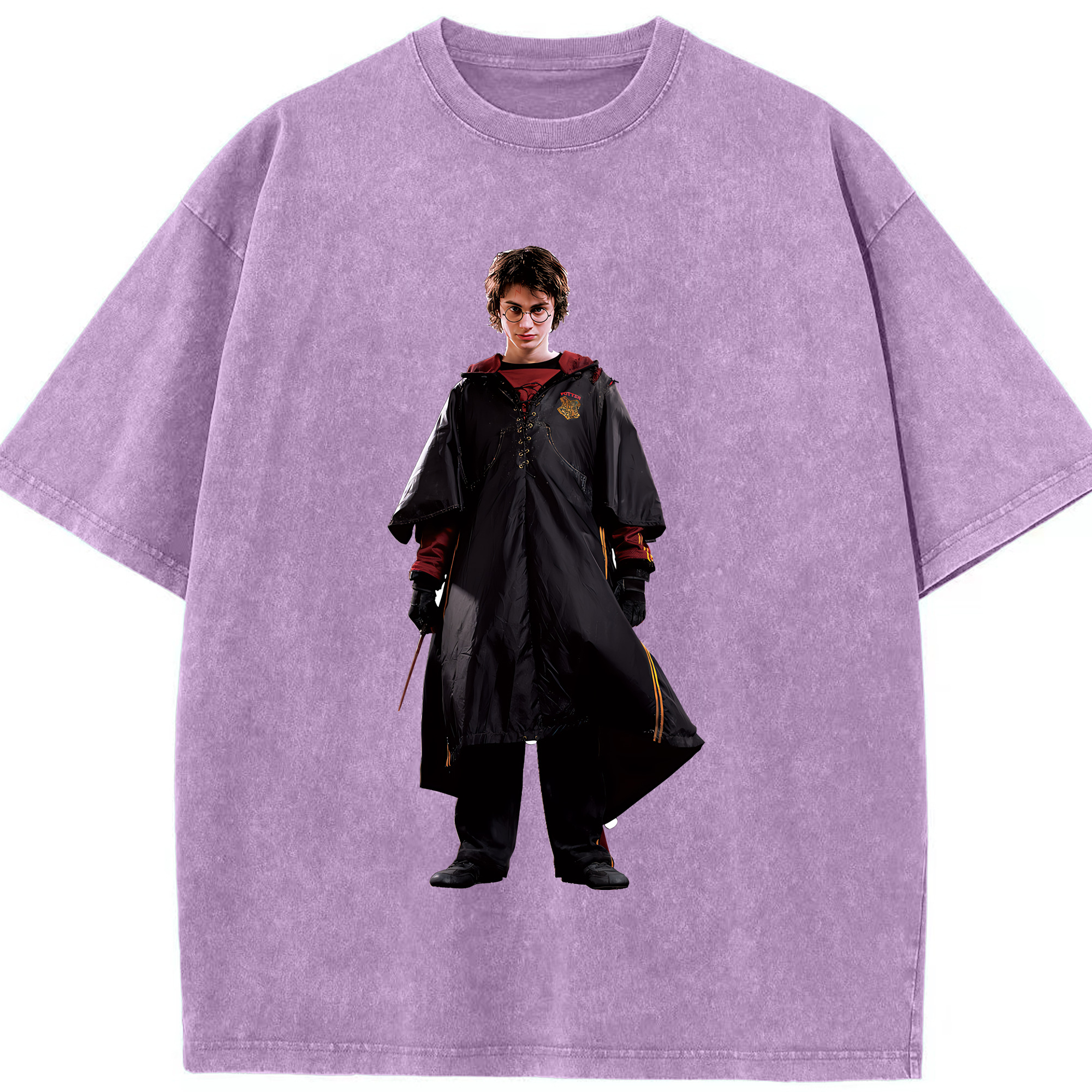 （画像用） Harry Potter ハリー・ポッターシリーズ 綿100% ヴィンテージ風 半袖Tシャツ（フロントプリント）
