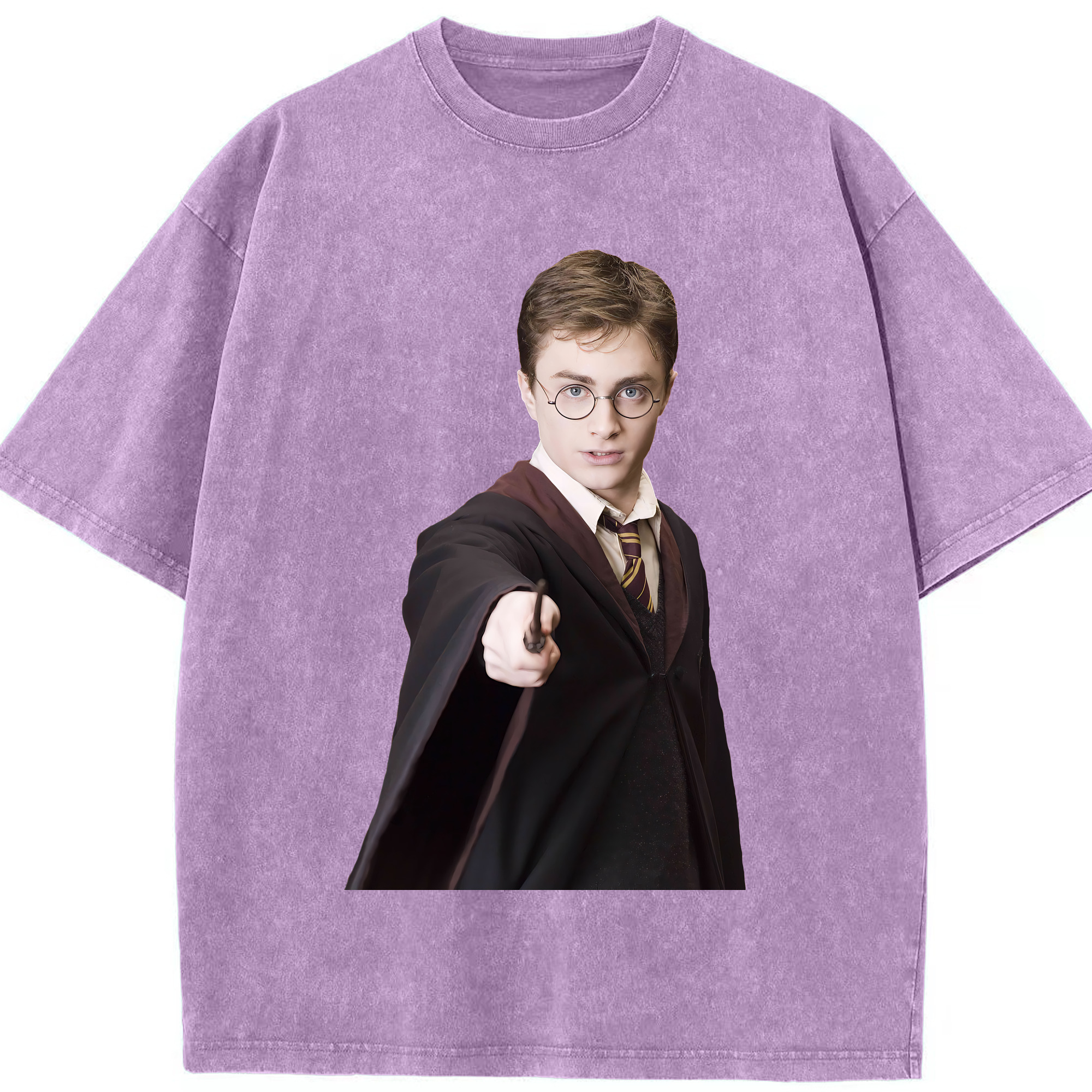 （画像用） Harry Potter ハリー・ポッターシリーズ 綿100% ヴィンテージ風 半袖Tシャツ（フロントプリント）