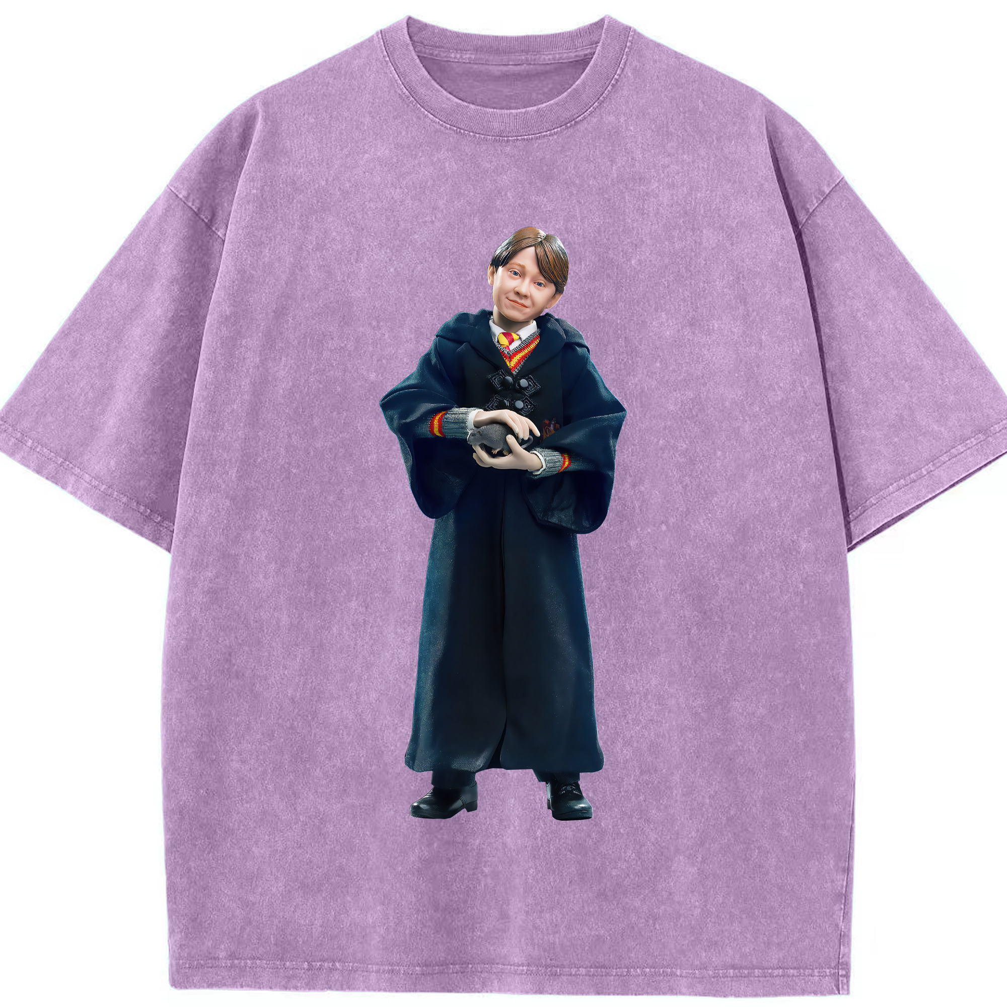 （画像用） Harry Potter ハリー・ポッターシリーズ 綿100% ヴィンテージ風 半袖Tシャツ（フロントプリント）