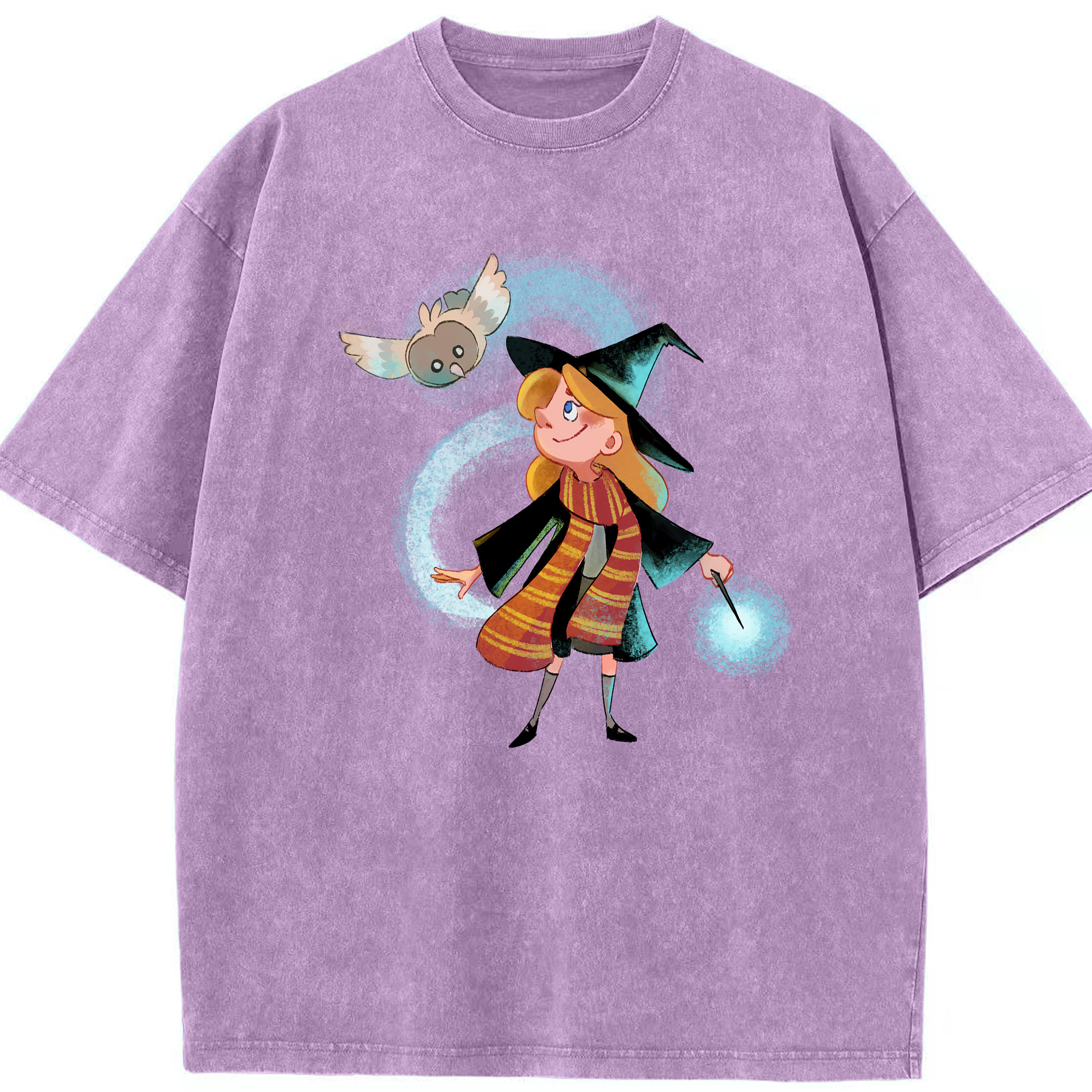 （画像用） Harry Potter ハリー・ポッターシリーズ 綿100% ヴィンテージ風 半袖Tシャツ（フロントプリント）