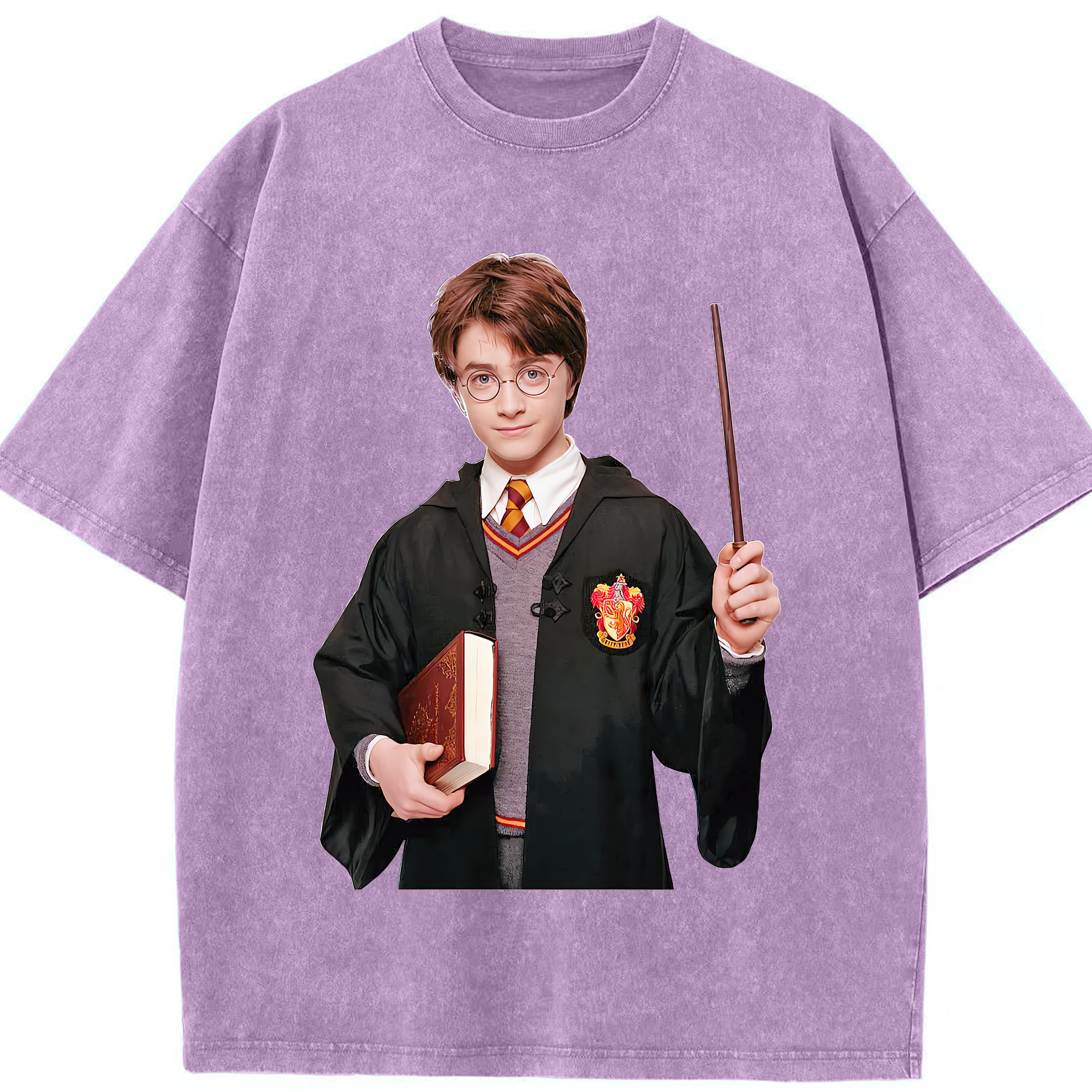 （画像用） Harry Potter ハリー・ポッターシリーズ 綿100% ヴィンテージ風 半袖Tシャツ（フロントプリント）