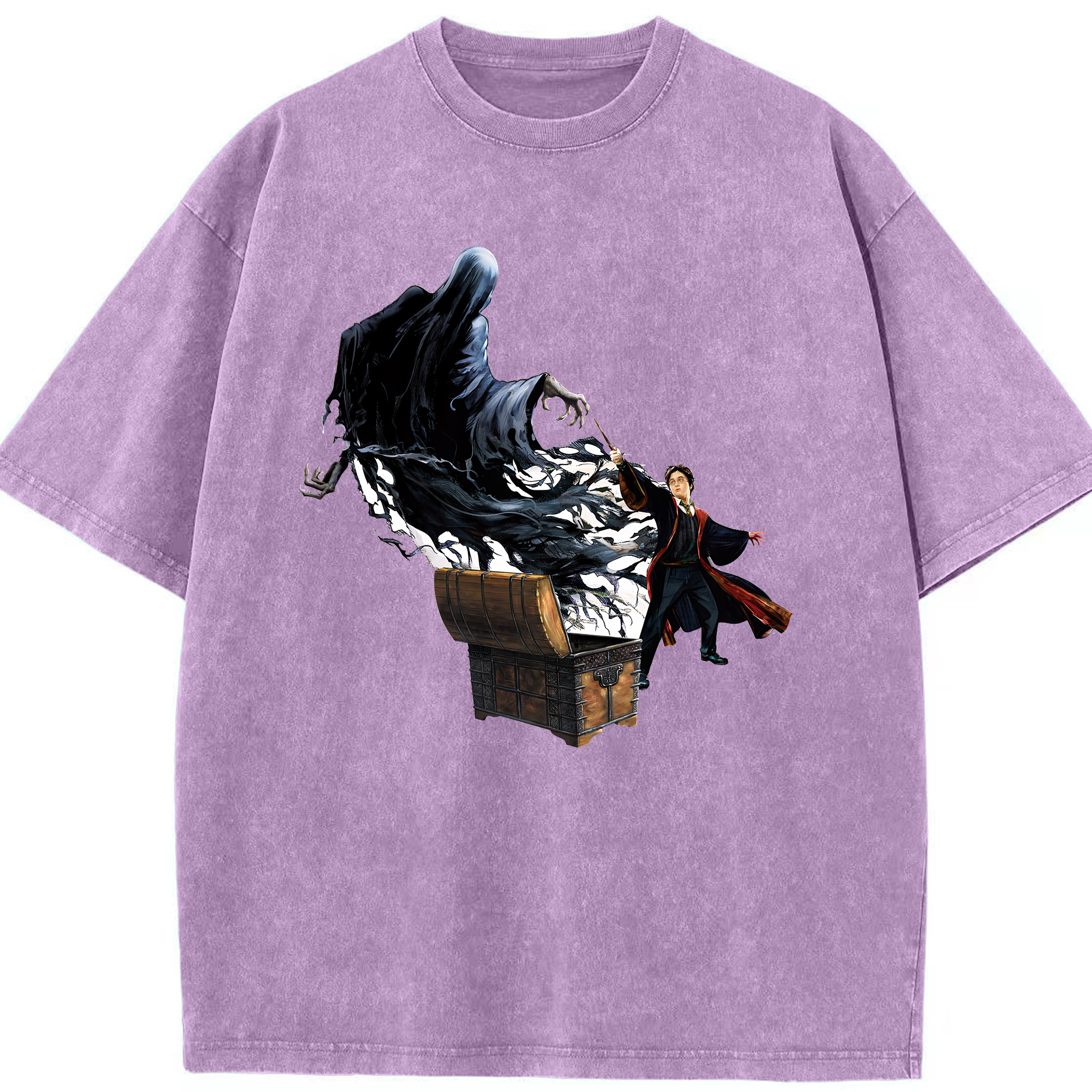 （画像用） Harry Potter ハリー・ポッターシリーズ 綿100% ヴィンテージ風 半袖Tシャツ（フロントプリント）