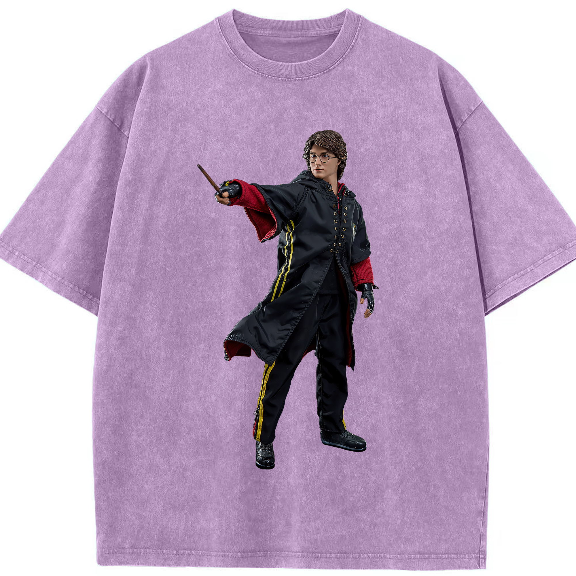 （画像用） Harry Potter ハリー・ポッターシリーズ 綿100% ヴィンテージ風 半袖Tシャツ（フロントプリント）