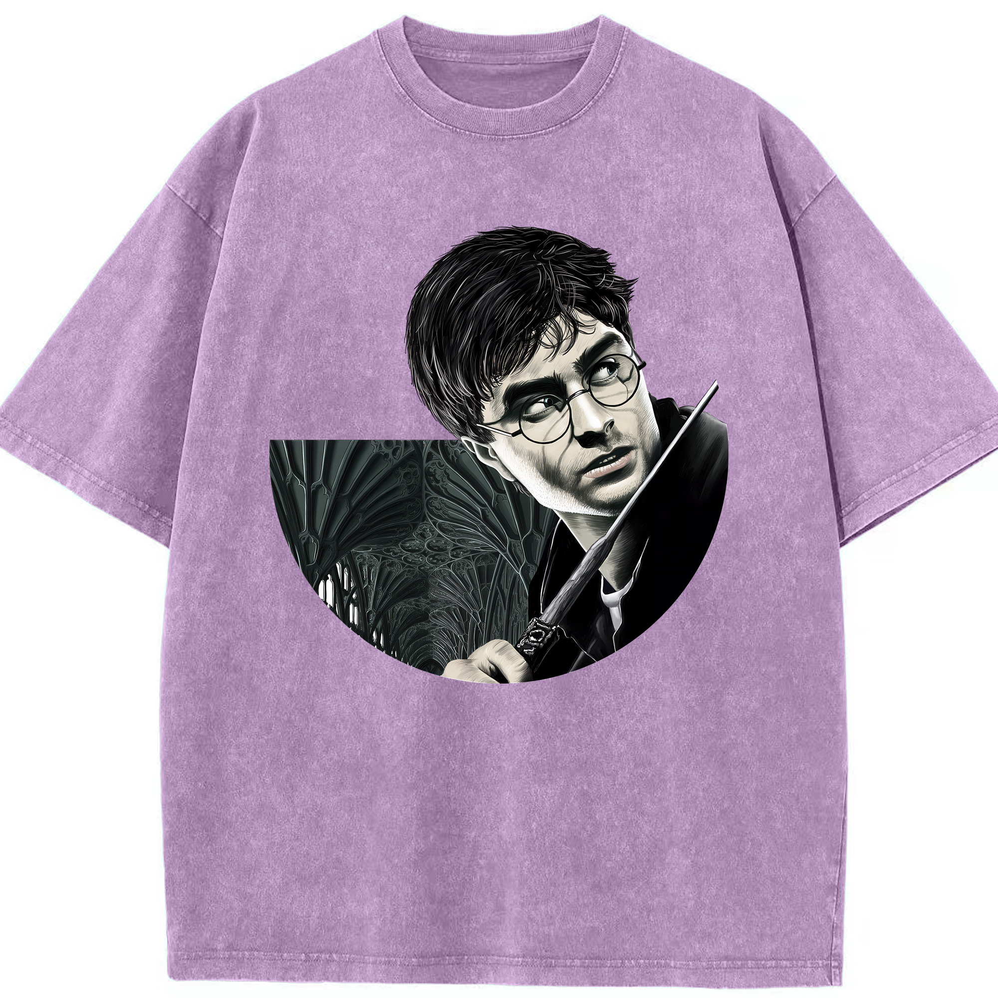 （画像用） Harry Potter ハリー・ポッターシリーズ 綿100% ヴィンテージ風 半袖Tシャツ（フロントプリント）