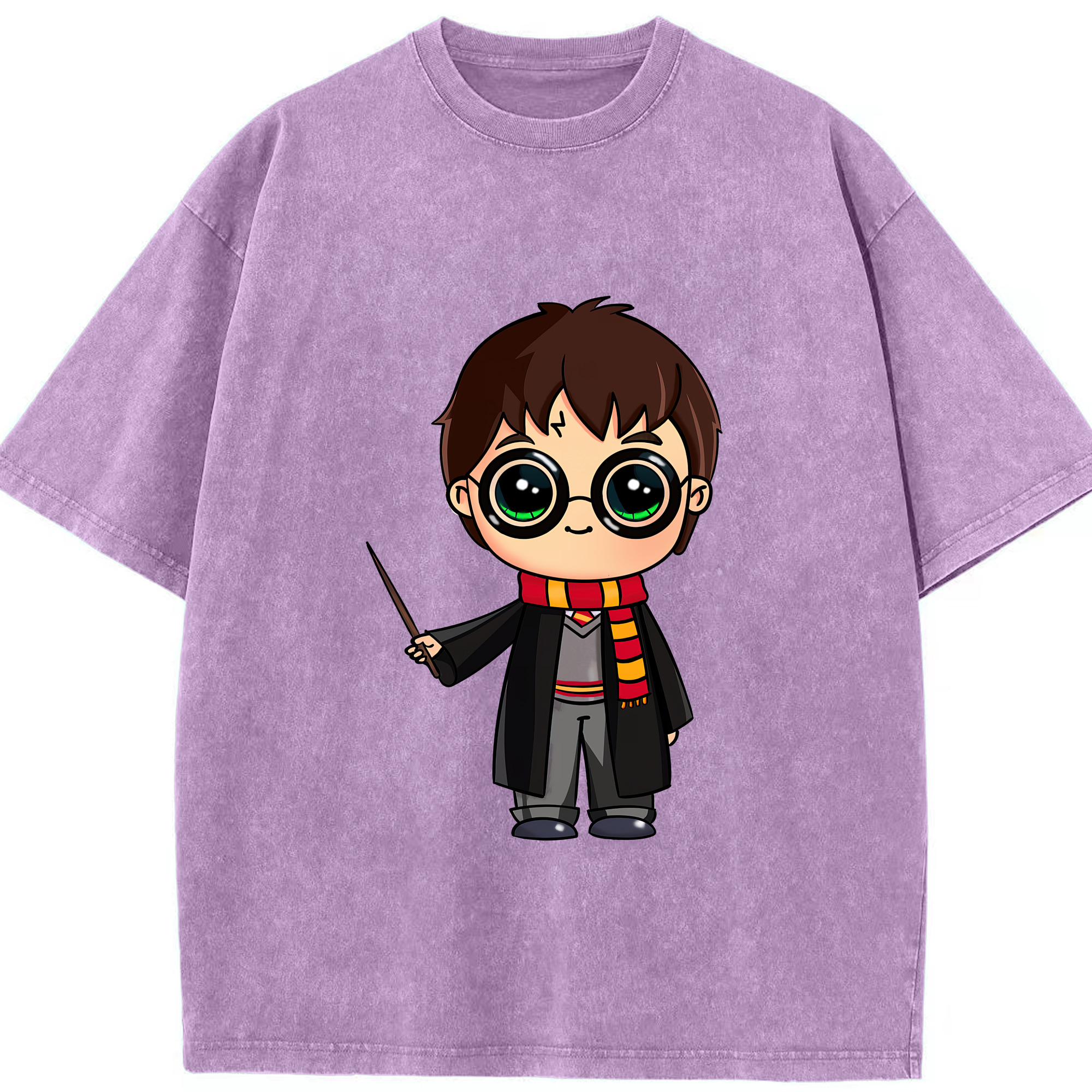 （画像用） Harry Potter ハリー・ポッターシリーズ 綿100% ヴィンテージ風 半袖Tシャツ（フロントプリント）