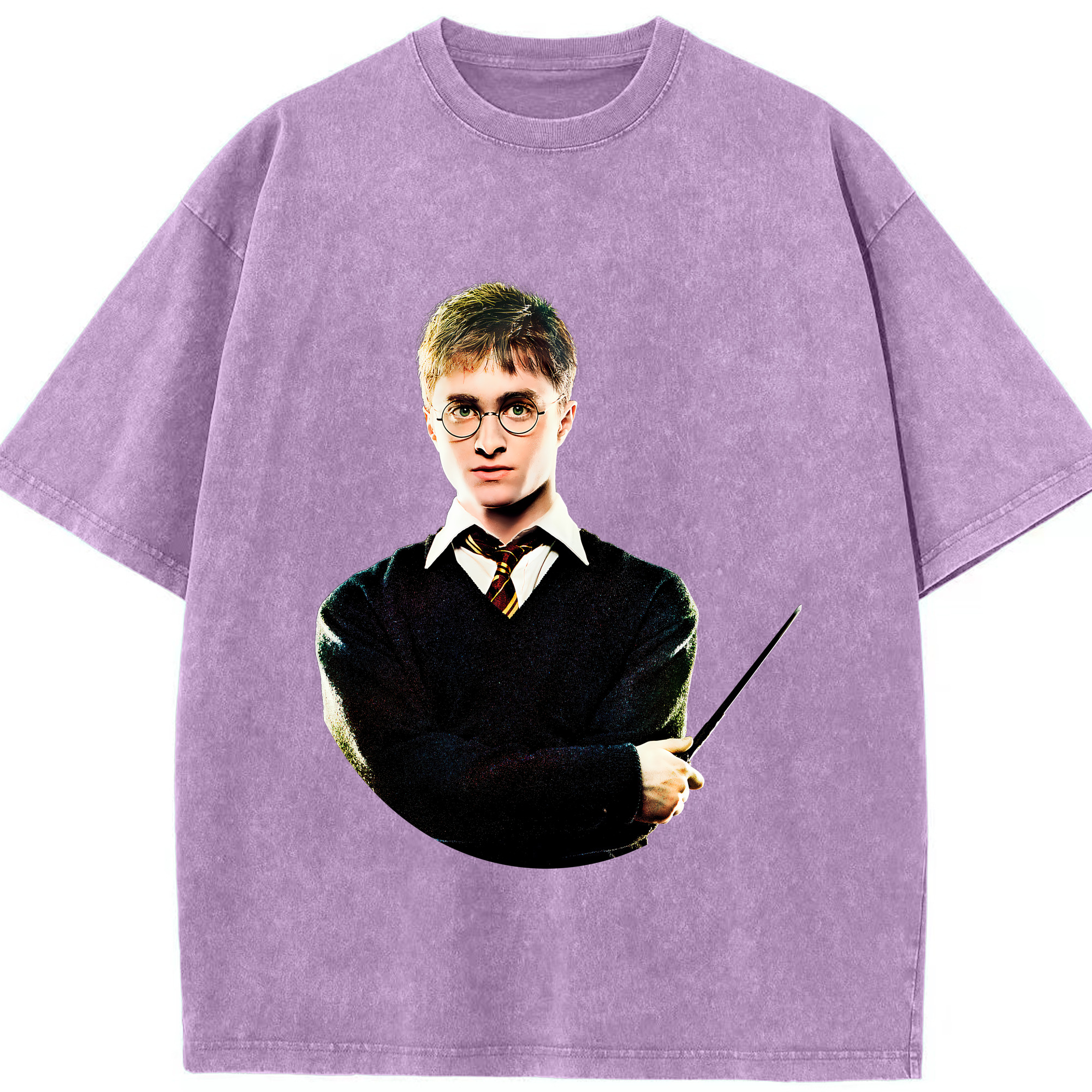 （画像用） Harry Potter ハリー・ポッターシリーズ 綿100% ヴィンテージ風 半袖Tシャツ（フロントプリント）