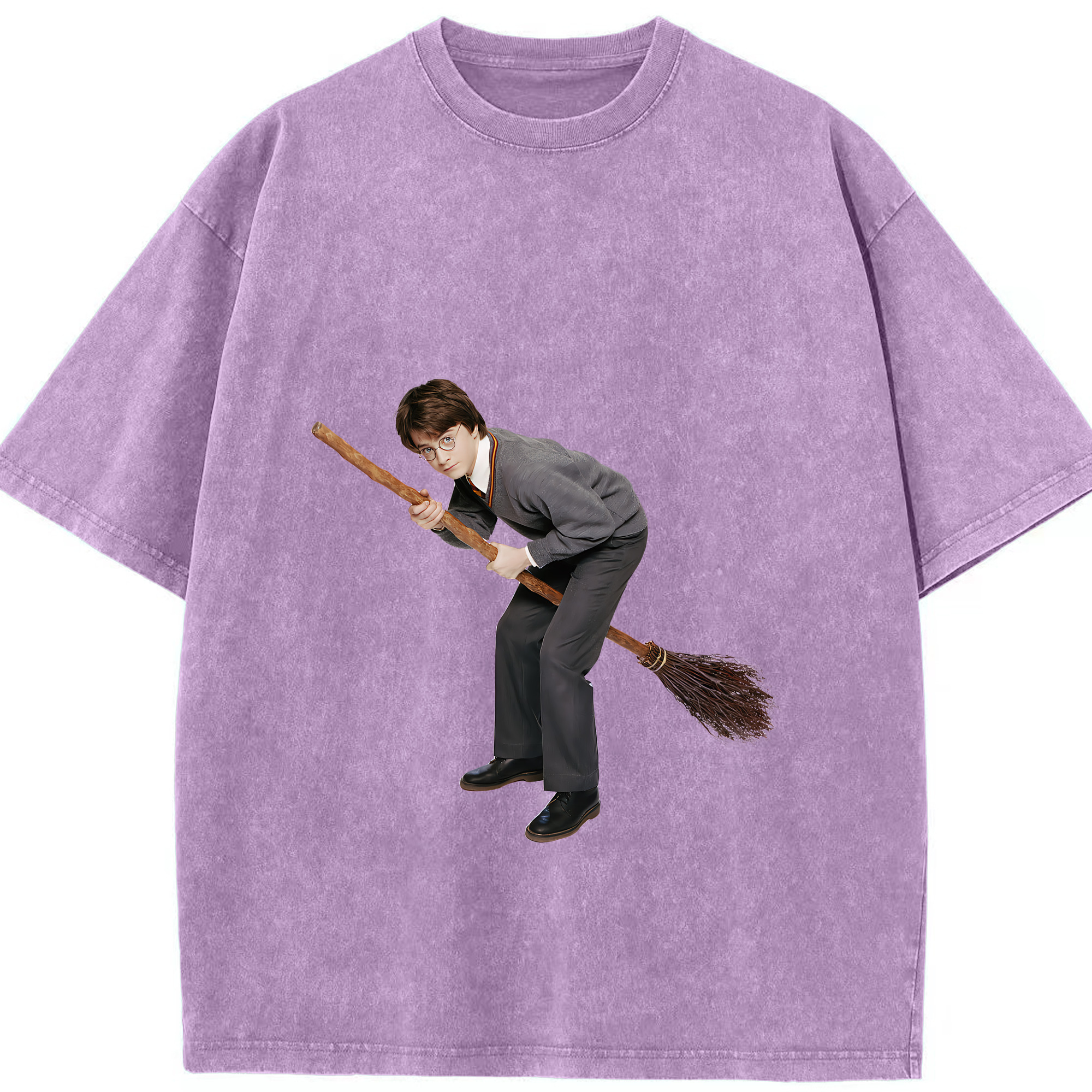 （画像用） Harry Potter ハリー・ポッターシリーズ 綿100% ヴィンテージ風 半袖Tシャツ（フロントプリント）