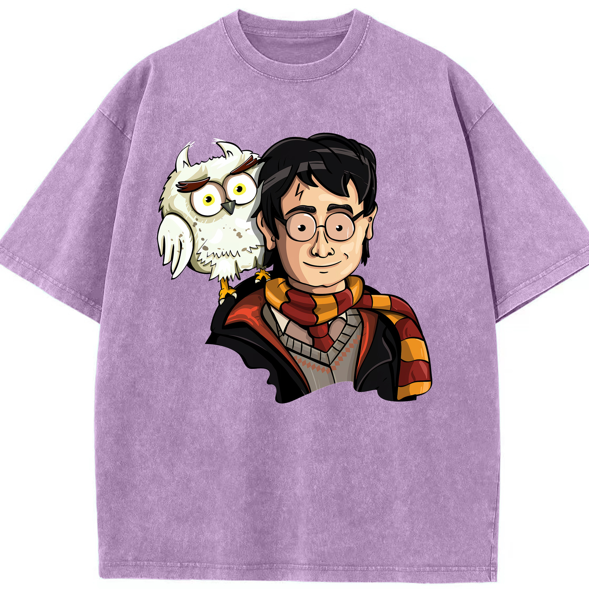 （画像用） Harry Potter ハリー・ポッターシリーズ 綿100% ヴィンテージ風 半袖Tシャツ（フロントプリント）