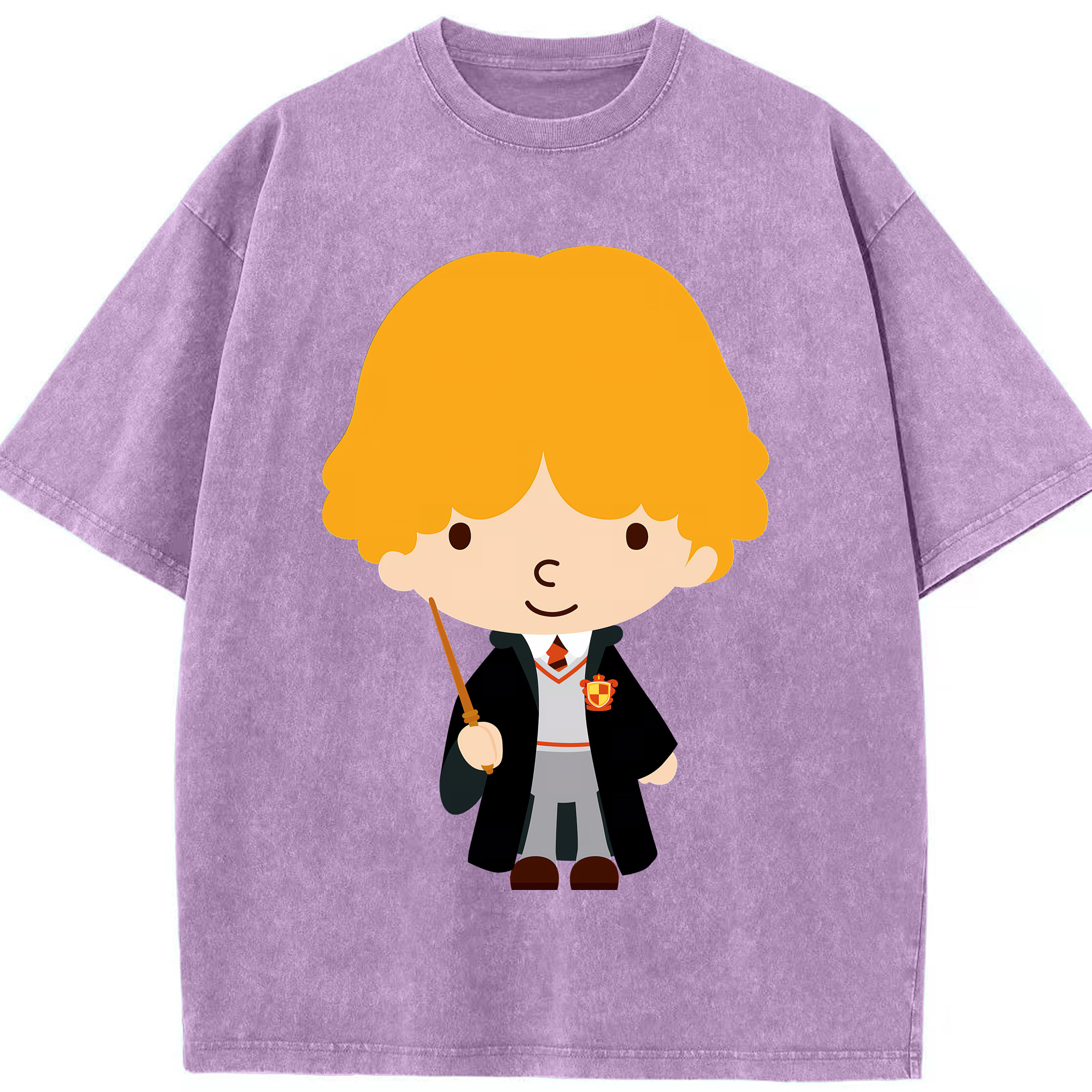 （画像用） Harry Potter ハリー・ポッターシリーズ 綿100% ヴィンテージ風 半袖Tシャツ（フロントプリント）