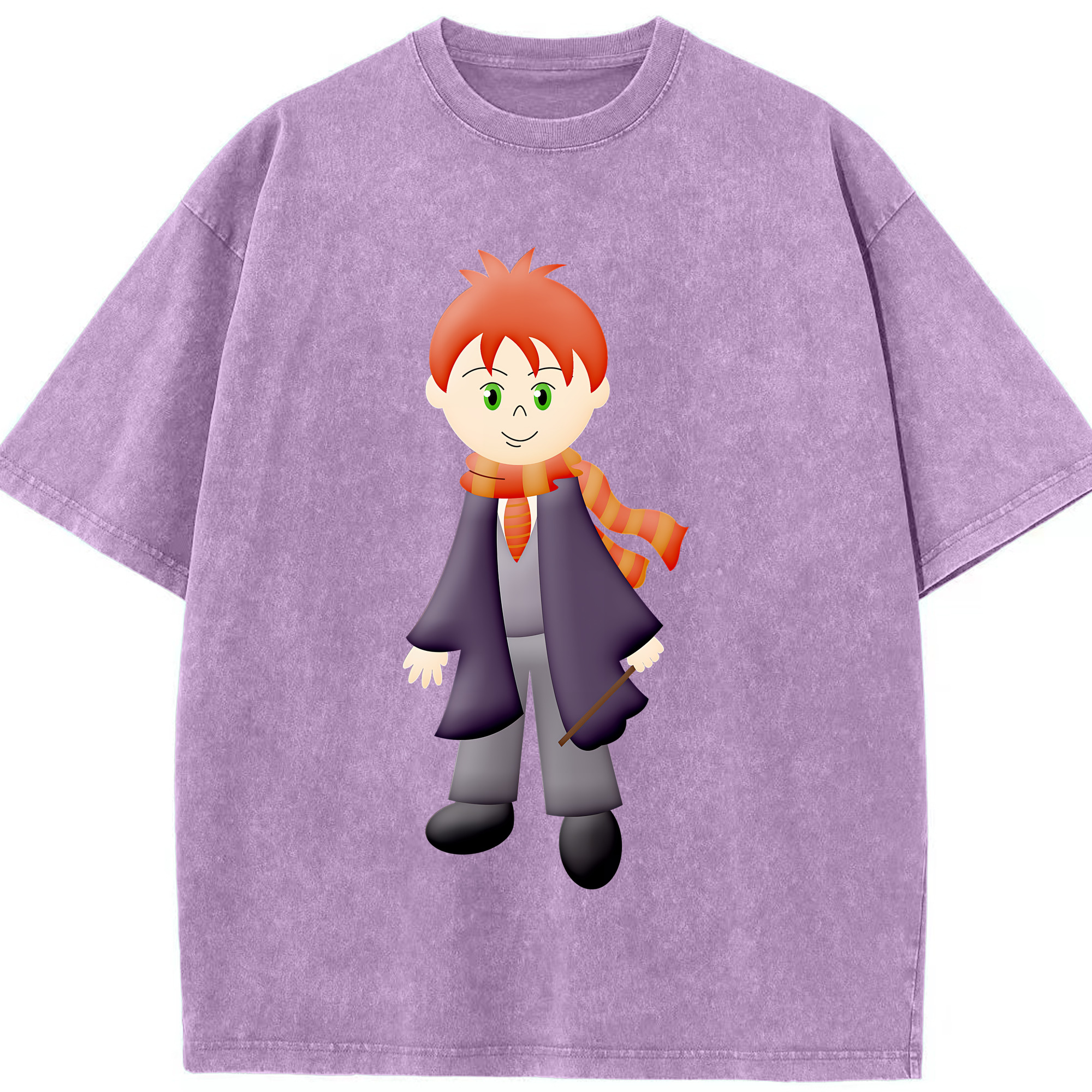 （画像用） Harry Potter ハリー・ポッターシリーズ 綿100% ヴィンテージ風 半袖Tシャツ（フロントプリント）