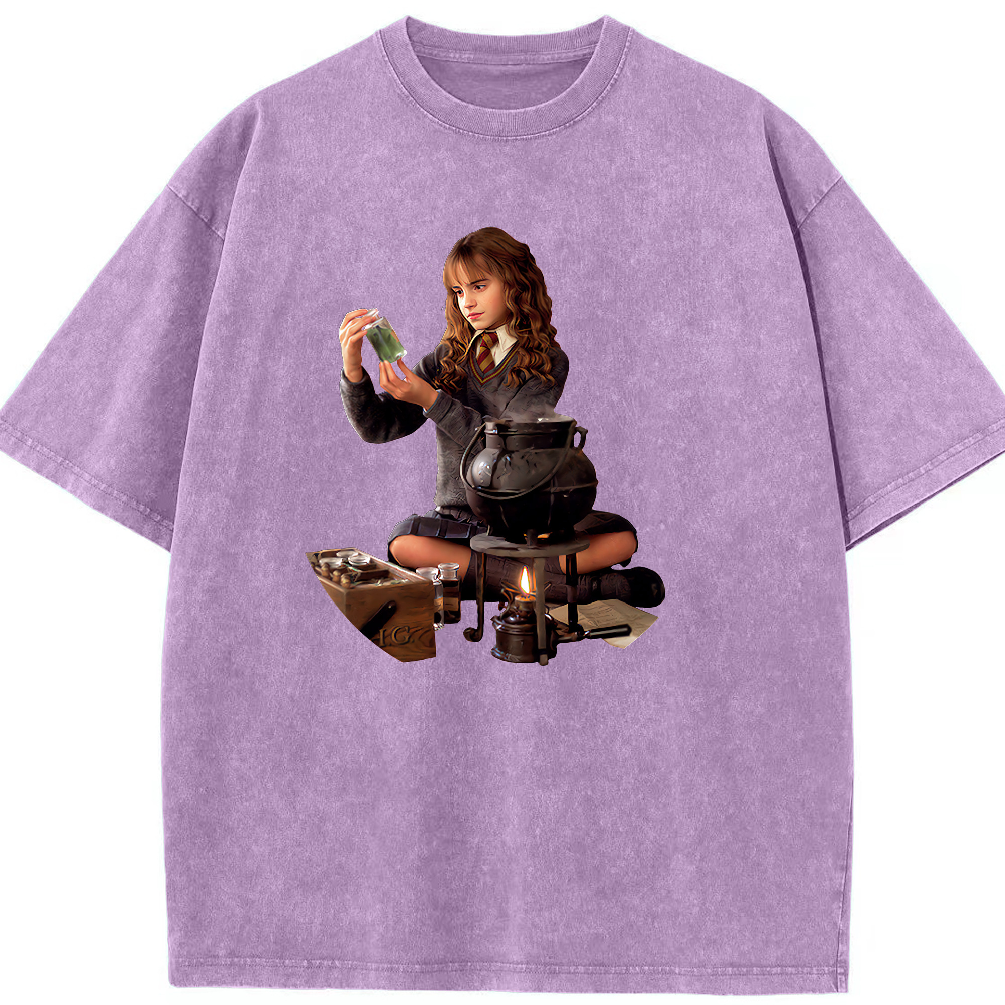 （画像用） Harry Potter ハリー・ポッターシリーズ 綿100% ヴィンテージ風 半袖Tシャツ（フロントプリント）