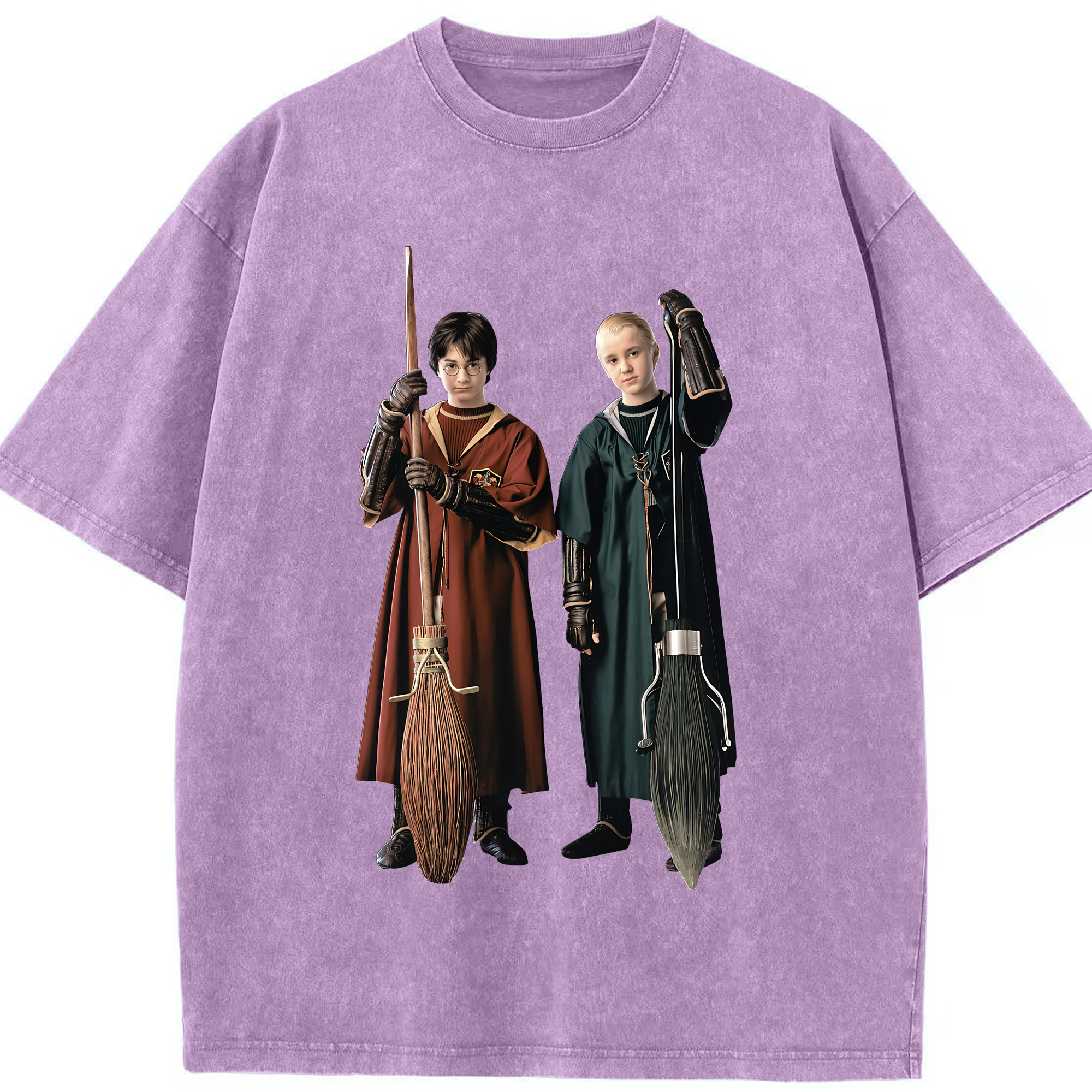 （画像用） Harry Potter ハリー・ポッターシリーズ 綿100% ヴィンテージ風 半袖Tシャツ（フロントプリント）