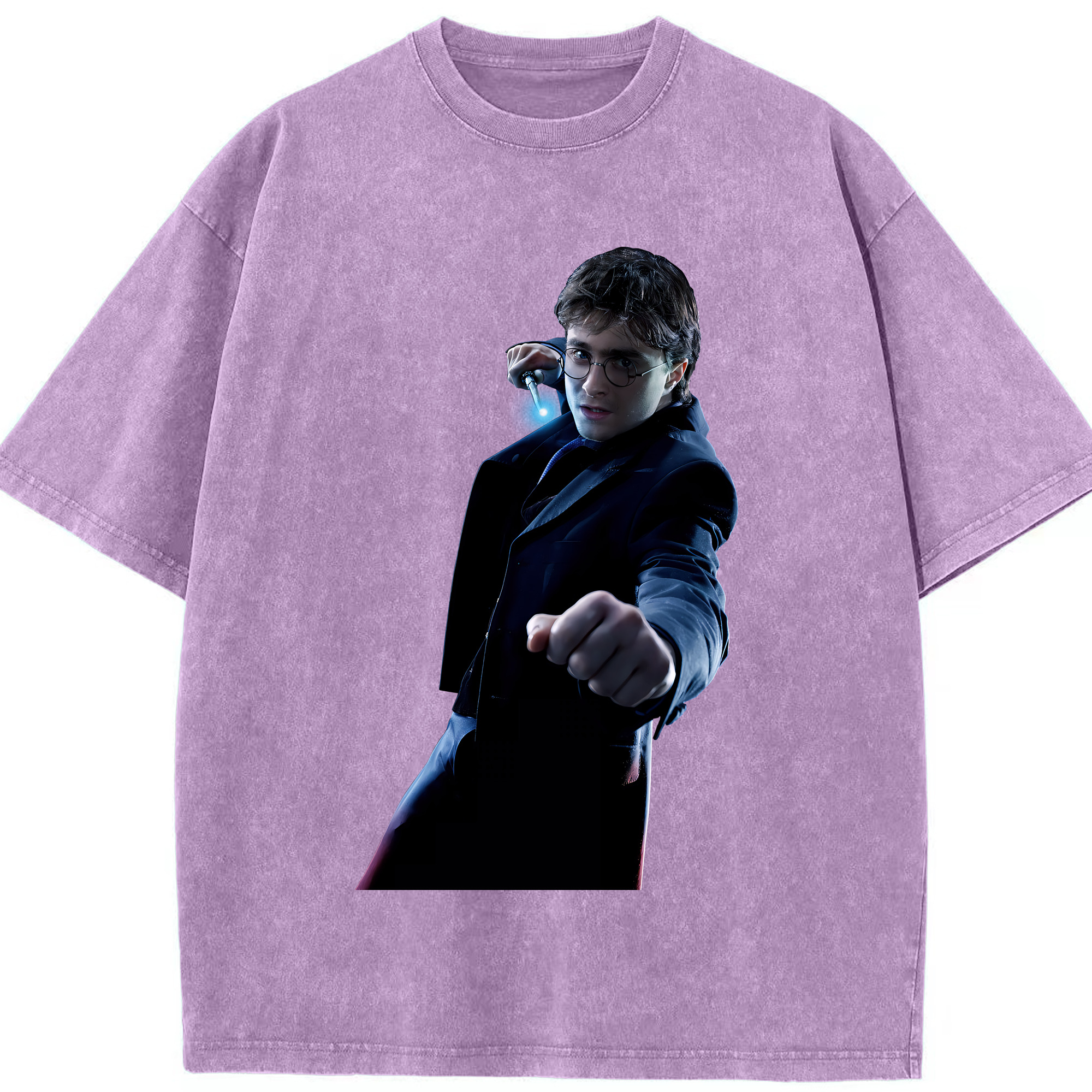 （画像用） Harry Potter ハリー・ポッターシリーズ 綿100% ヴィンテージ風 半袖Tシャツ（フロントプリント）