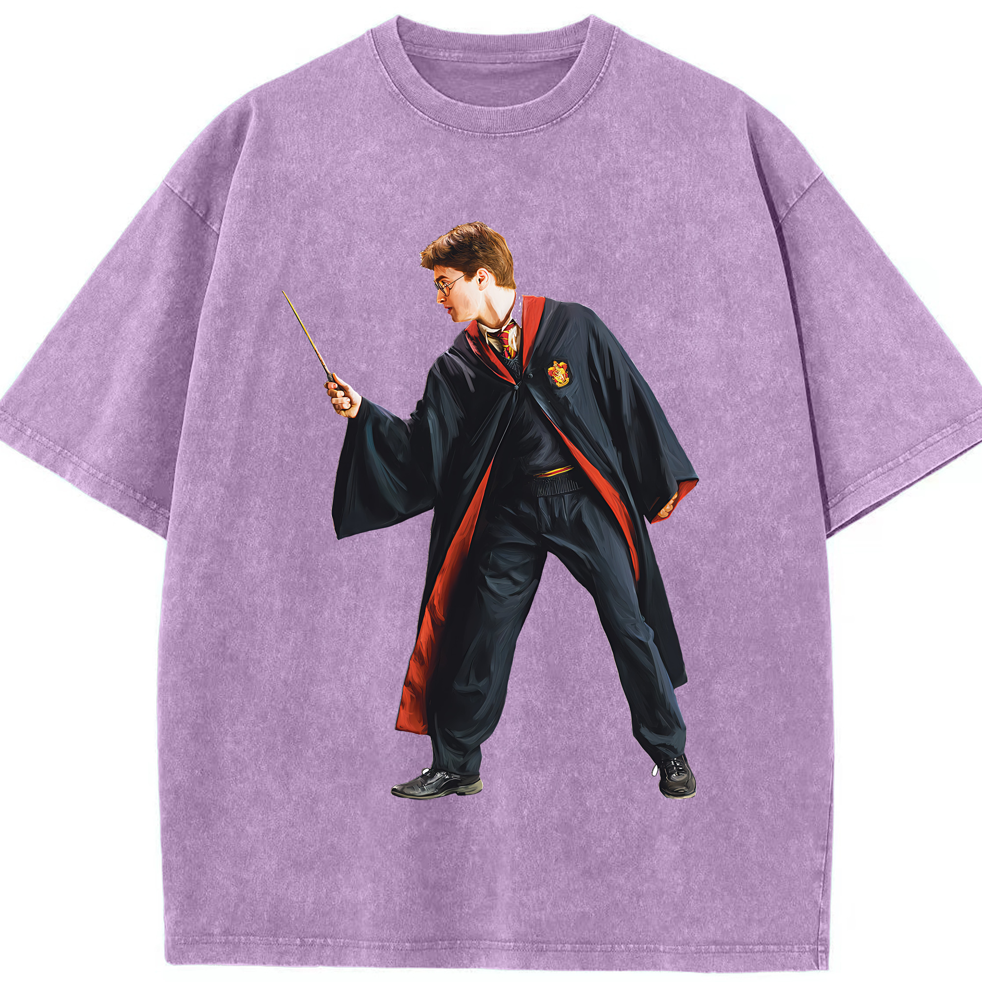 （画像用） Harry Potter ハリー・ポッターシリーズ 綿100% ヴィンテージ風 半袖Tシャツ（フロントプリント）