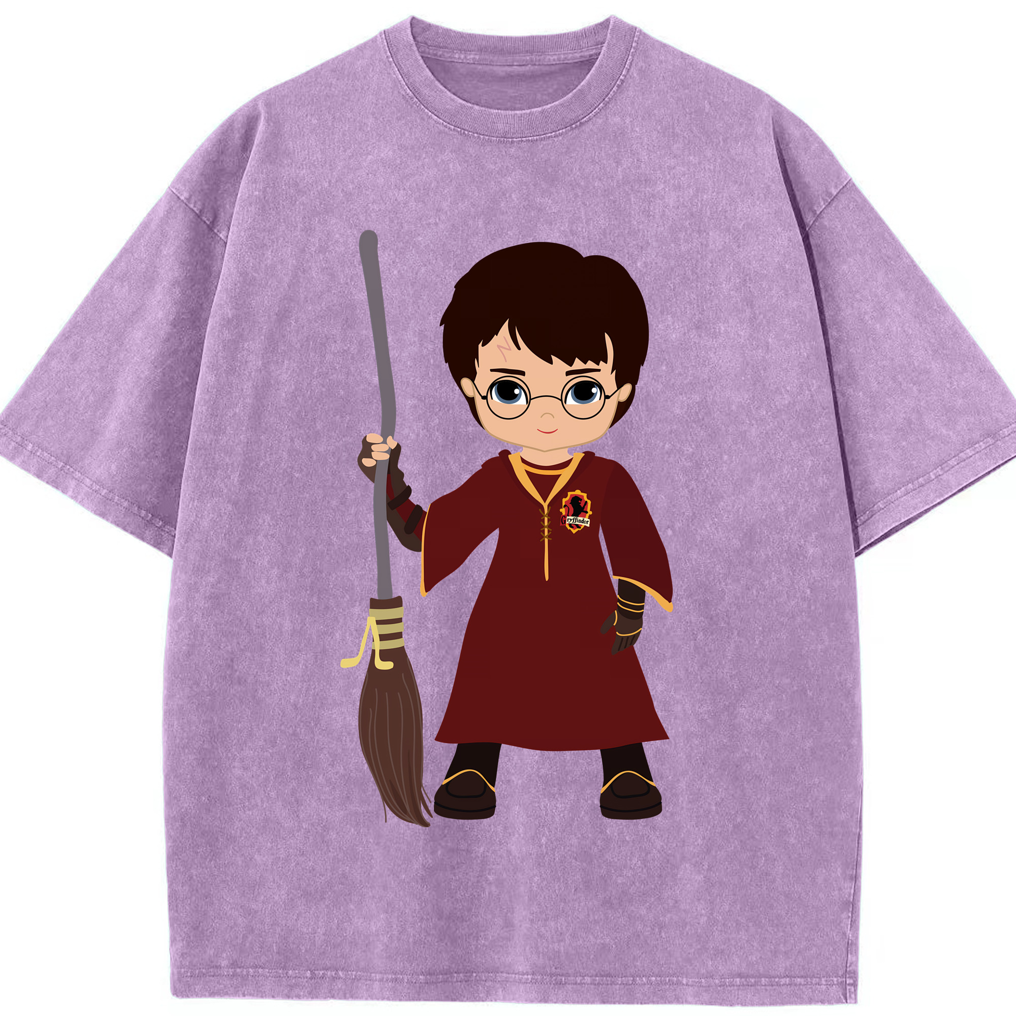 （画像用） Harry Potter ハリー・ポッターシリーズ 綿100% ヴィンテージ風 半袖Tシャツ（フロントプリント）