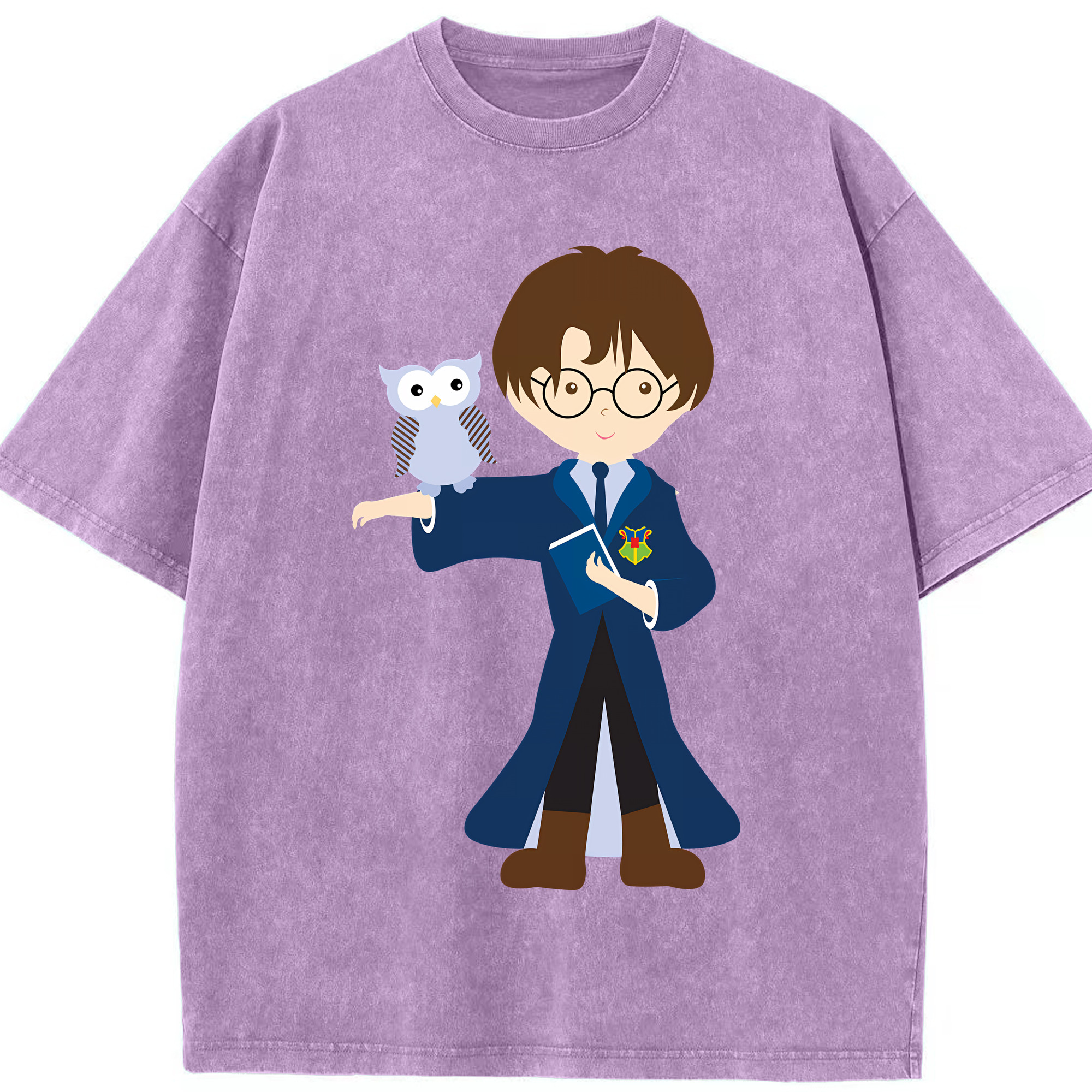 （画像用） Harry Potter ハリー・ポッターシリーズ 綿100% ヴィンテージ風 半袖Tシャツ（フロントプリント）