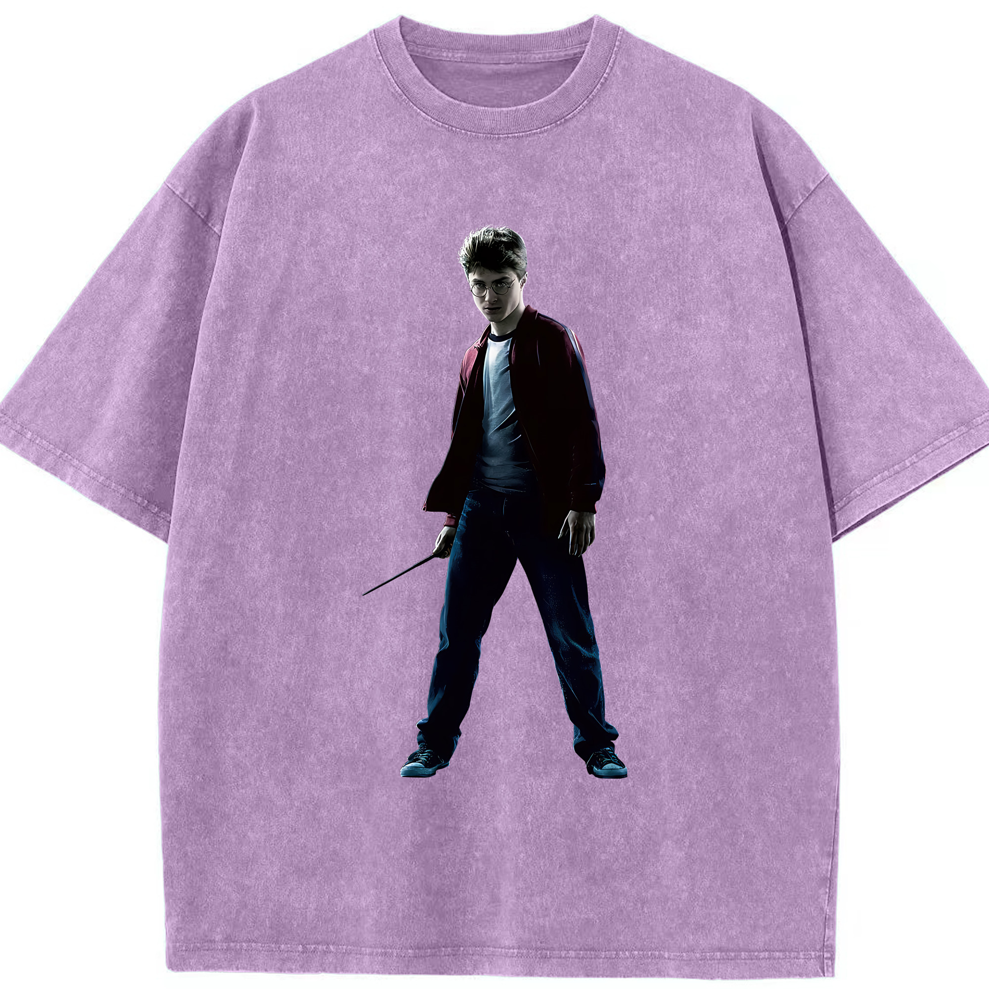 （画像用） Harry Potter ハリー・ポッターシリーズ 綿100% ヴィンテージ風 半袖Tシャツ（フロントプリント）