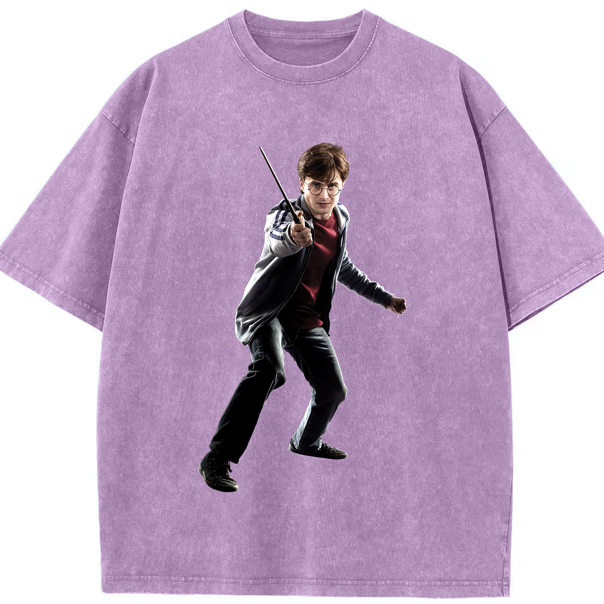 （画像用） Harry Potter ハリー・ポッターシリーズ 綿100% ヴィンテージ風 半袖Tシャツ（フロントプリント）