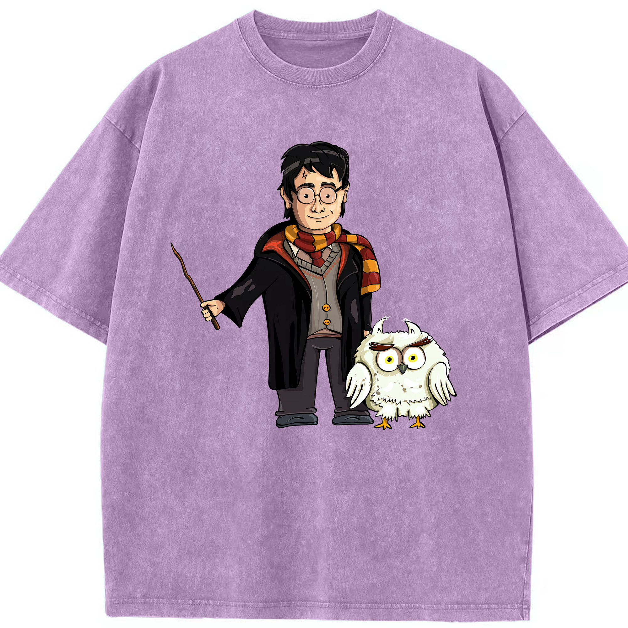 （画像用） Harry Potter ハリー・ポッターシリーズ 綿100% ヴィンテージ風 半袖Tシャツ（フロントプリント）