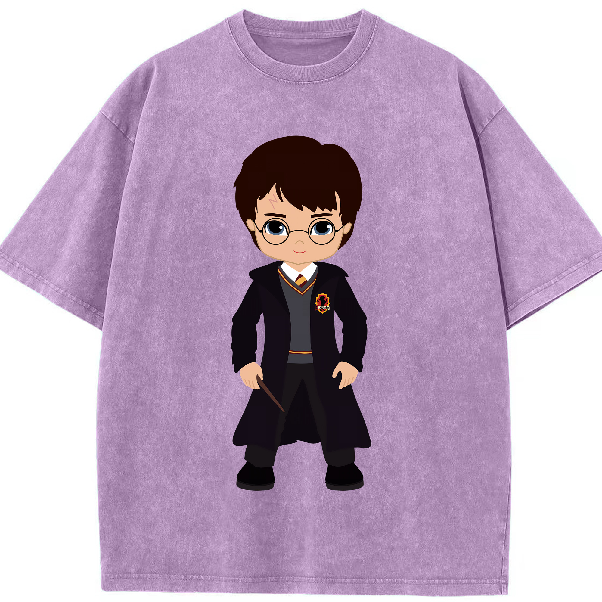 （画像用） Harry Potter ハリー・ポッターシリーズ 綿100% ヴィンテージ風 半袖Tシャツ（フロントプリント）