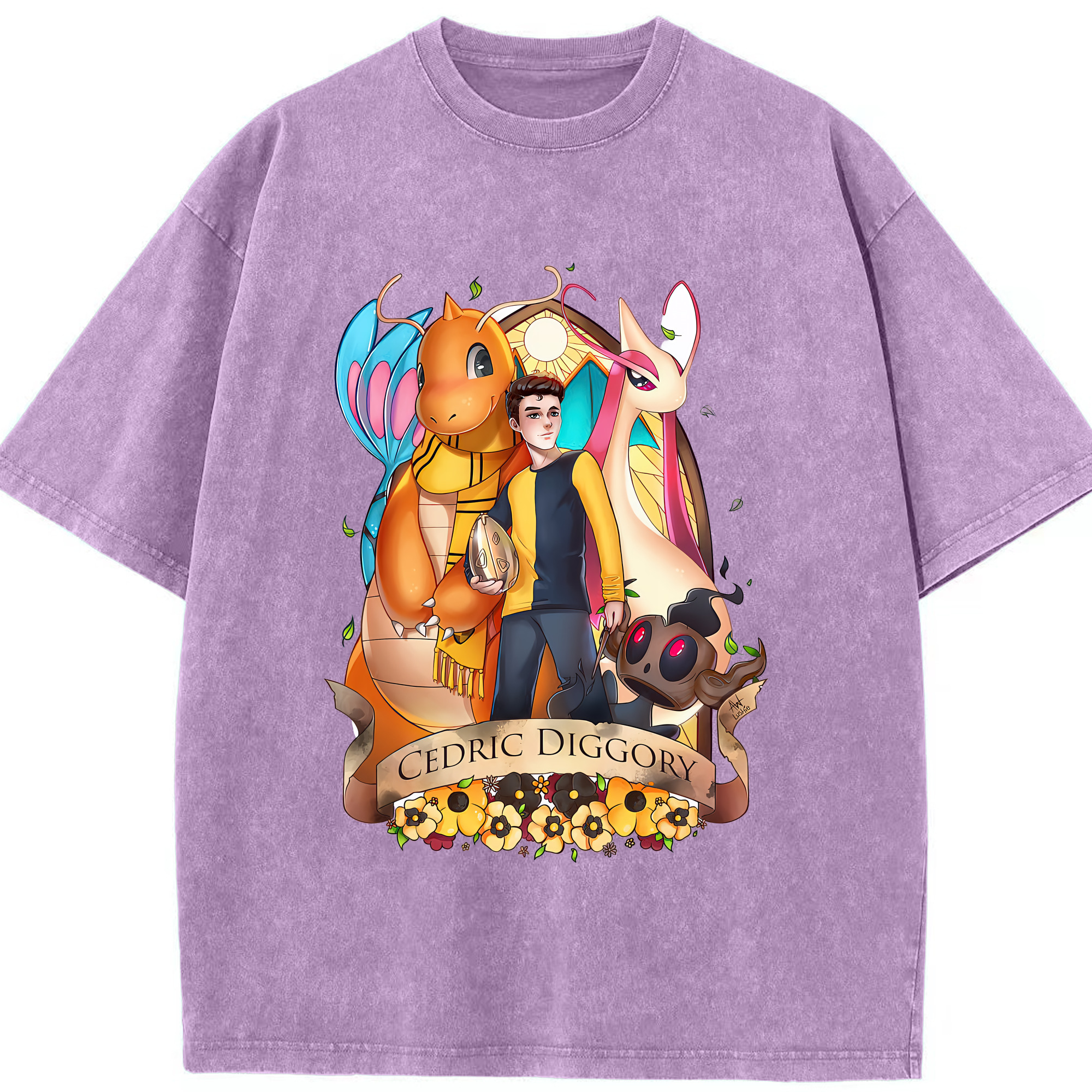 （画像用） Harry Potter ハリー・ポッターシリーズ 綿100% ヴィンテージ風 半袖Tシャツ（フロントプリント）