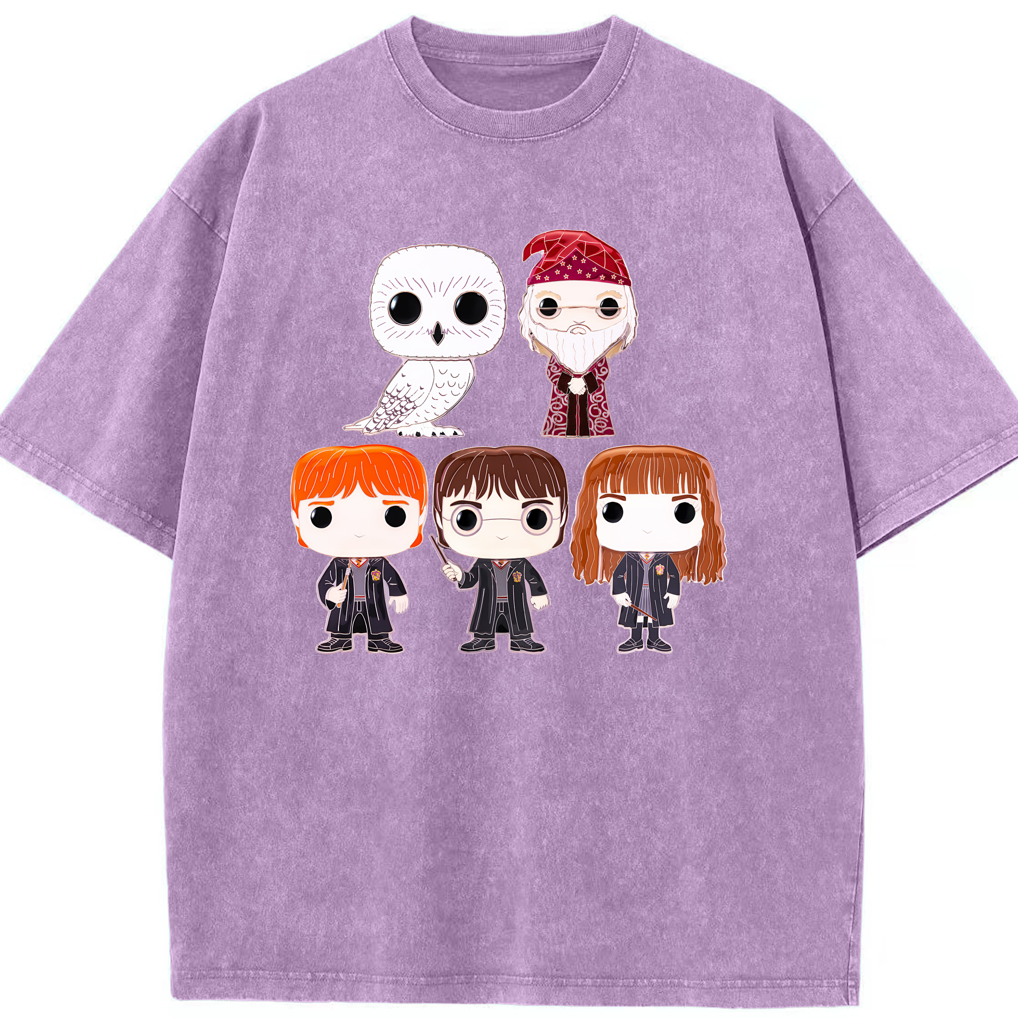 （画像用） Harry Potter ハリー・ポッターシリーズ 綿100% ヴィンテージ風 半袖Tシャツ（フロントプリント）