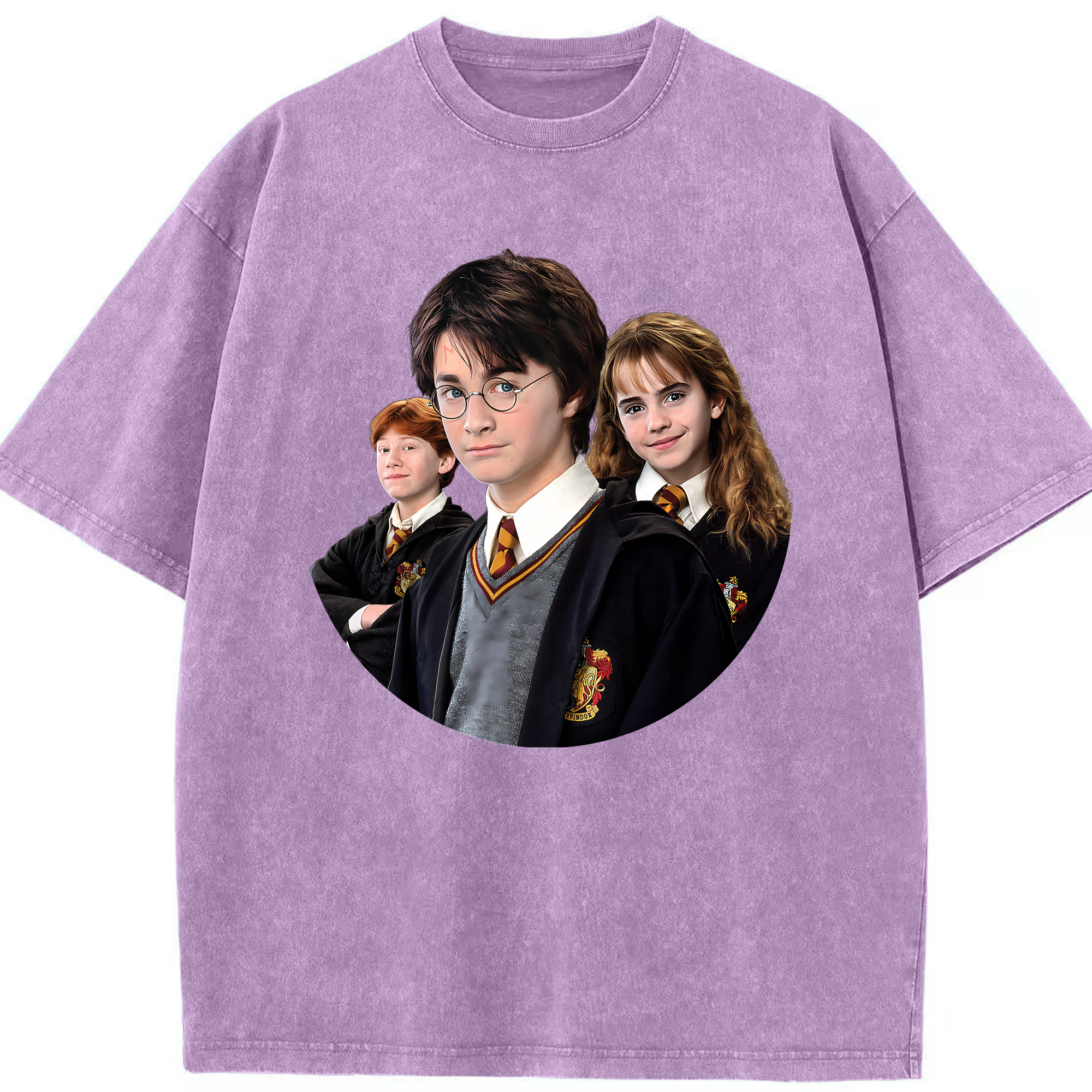 （画像用） Harry Potter ハリー・ポッターシリーズ 綿100% ヴィンテージ風 半袖Tシャツ（フロントプリント）