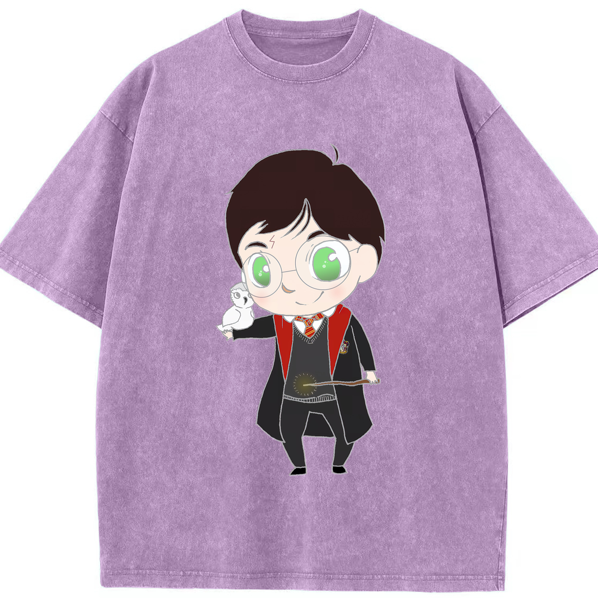 （画像用） Harry Potter ハリー・ポッターシリーズ 綿100% ヴィンテージ風 半袖Tシャツ（フロントプリント）