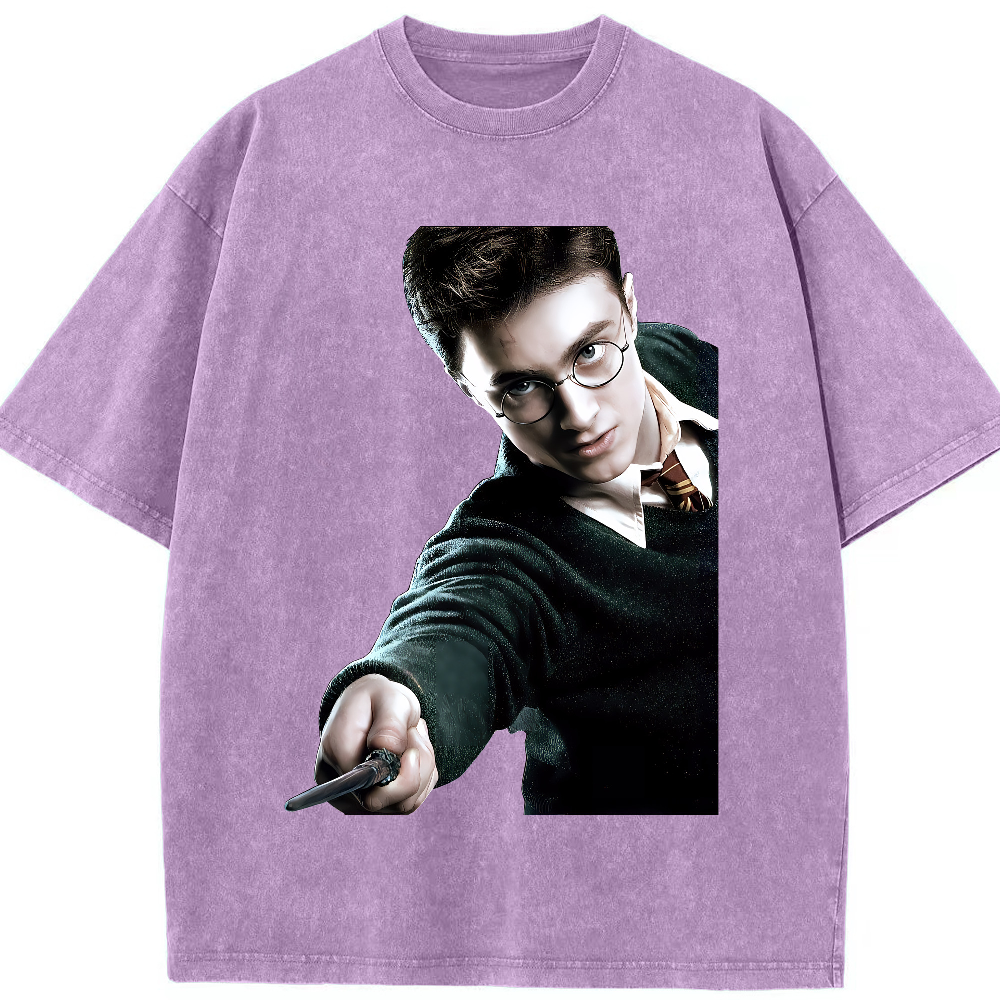 （画像用） Harry Potter ハリー・ポッターシリーズ 綿100% ヴィンテージ風 半袖Tシャツ（フロントプリント）