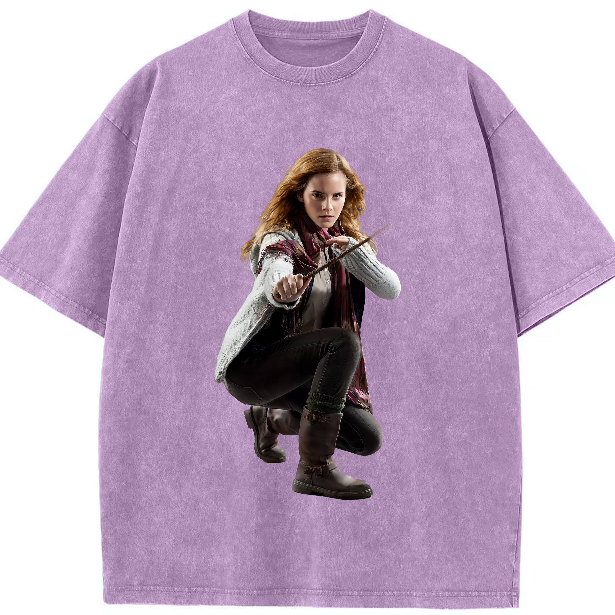 （画像用） Harry Potter ハリー・ポッターシリーズ 綿100% ヴィンテージ風 半袖Tシャツ（フロントプリント）