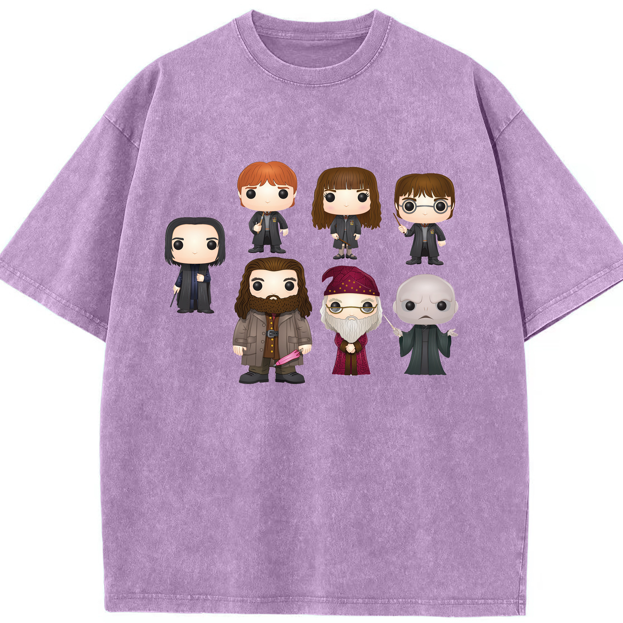 （画像用） Harry Potter ハリー・ポッターシリーズ 綿100% ヴィンテージ風 半袖Tシャツ（フロントプリント）