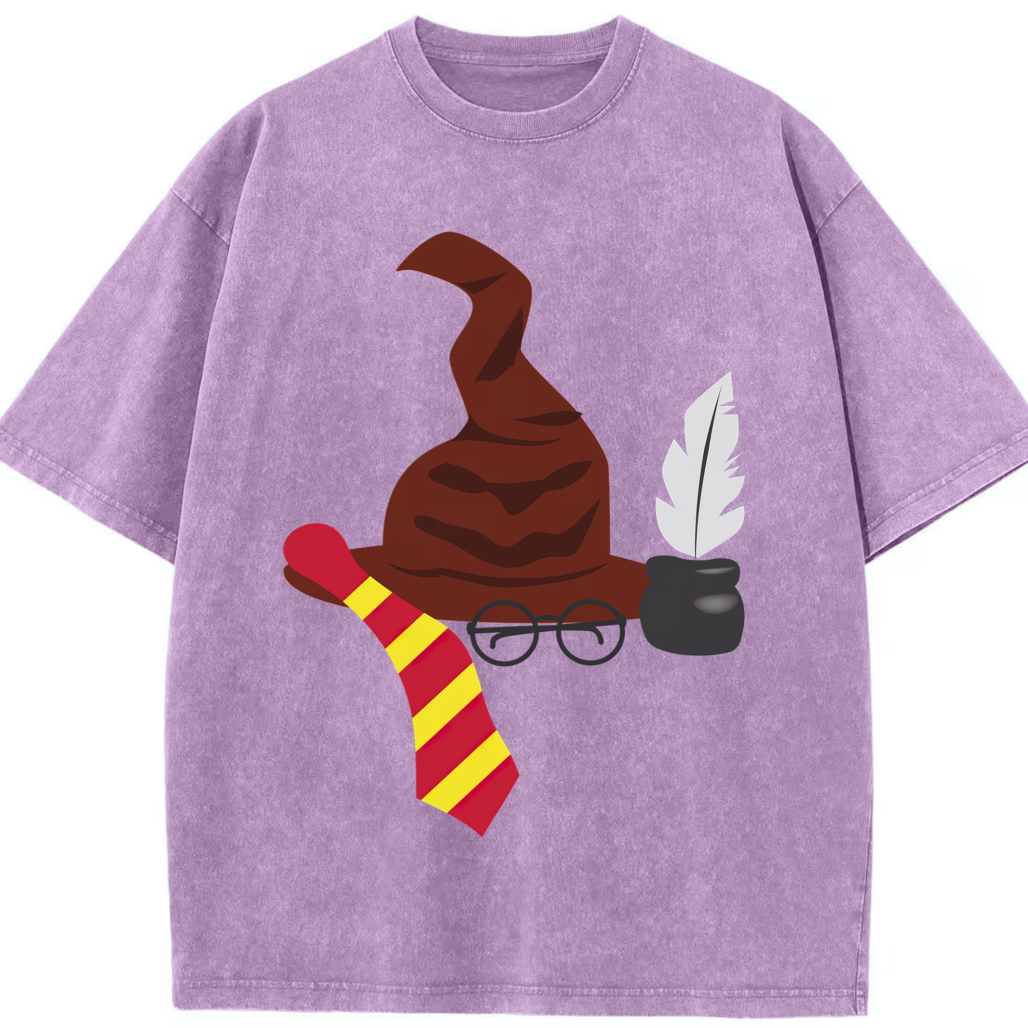 （画像用） Harry Potter ハリー・ポッターシリーズ 綿100% ヴィンテージ風 半袖Tシャツ（フロントプリント）