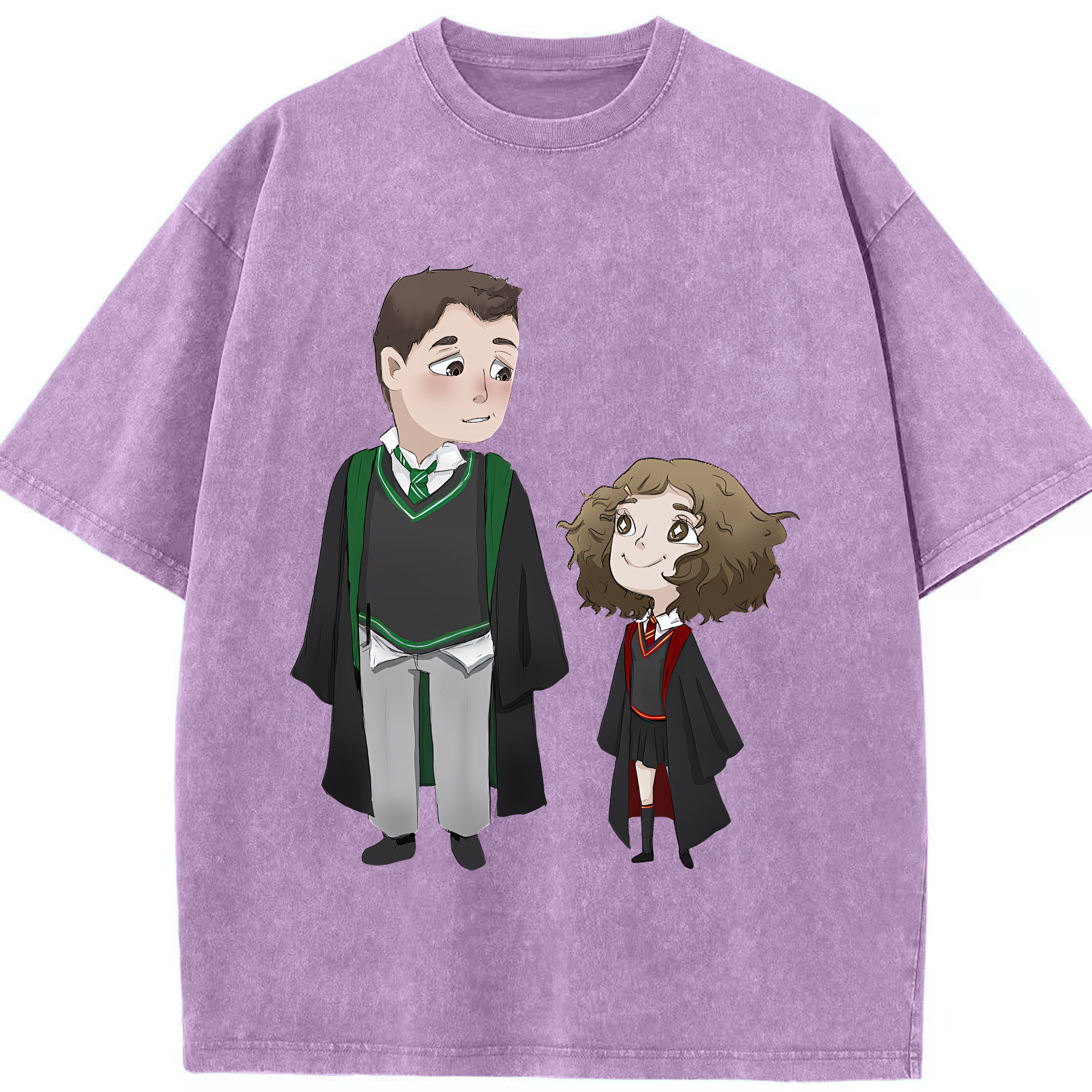 （画像用） Harry Potter ハリー・ポッターシリーズ 綿100% ヴィンテージ風 半袖Tシャツ（フロントプリント）