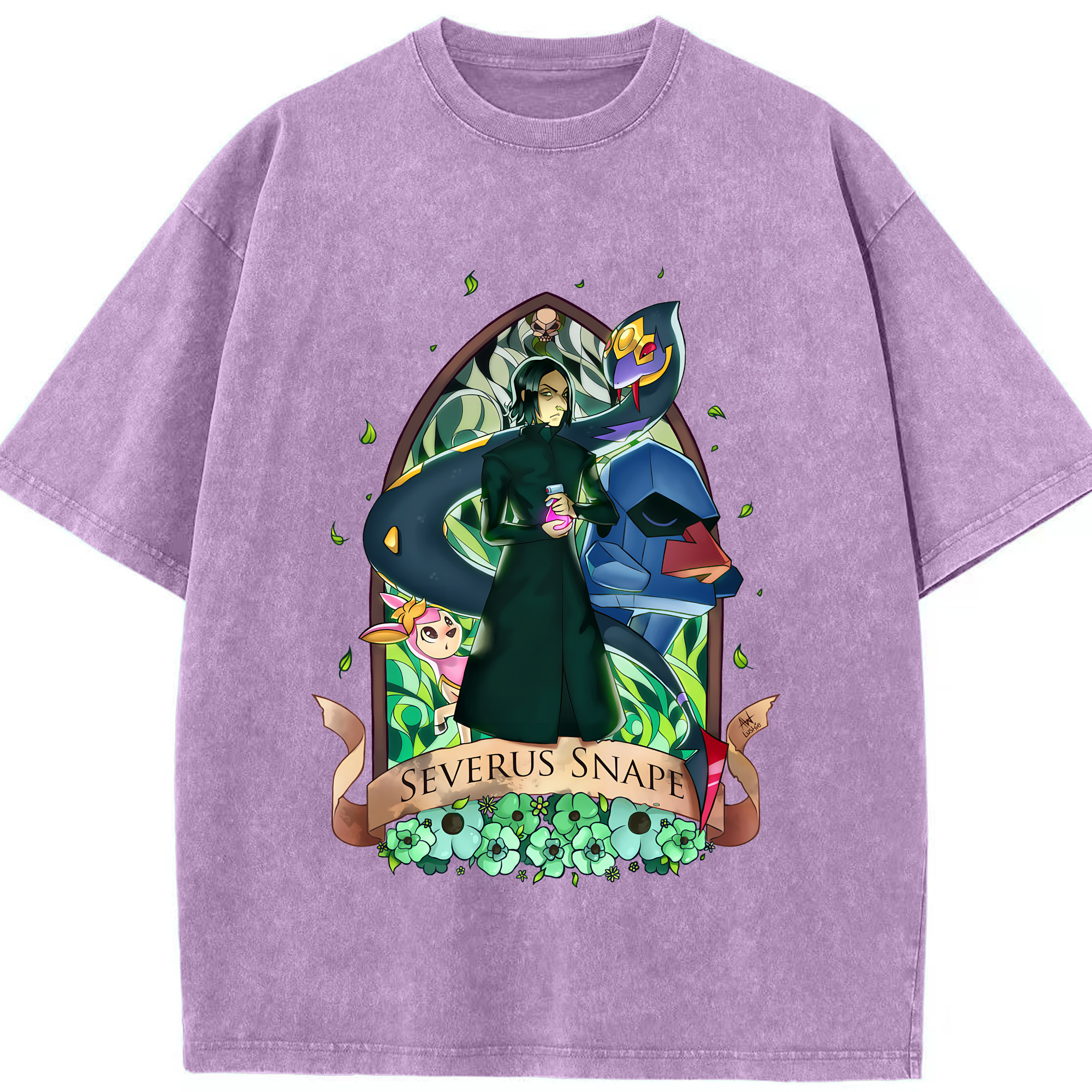 （画像用） Harry Potter ハリー・ポッターシリーズ 綿100% ヴィンテージ風 半袖Tシャツ（フロントプリント）