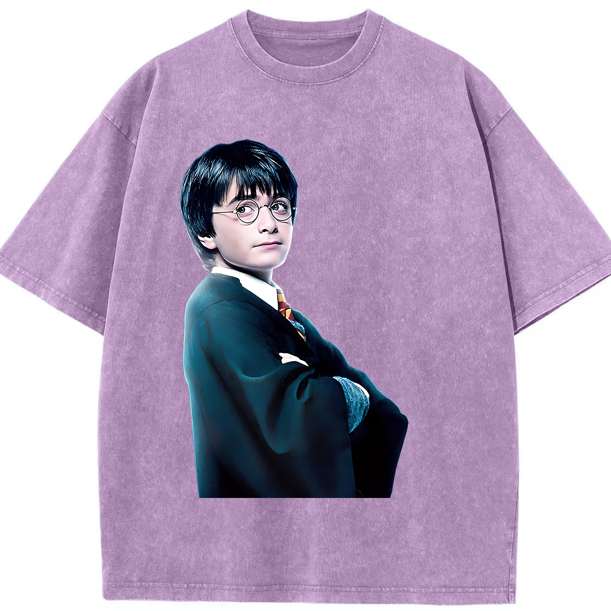 （画像用） Harry Potter ハリー・ポッターシリーズ 綿100% ヴィンテージ風 半袖Tシャツ（フロントプリント）