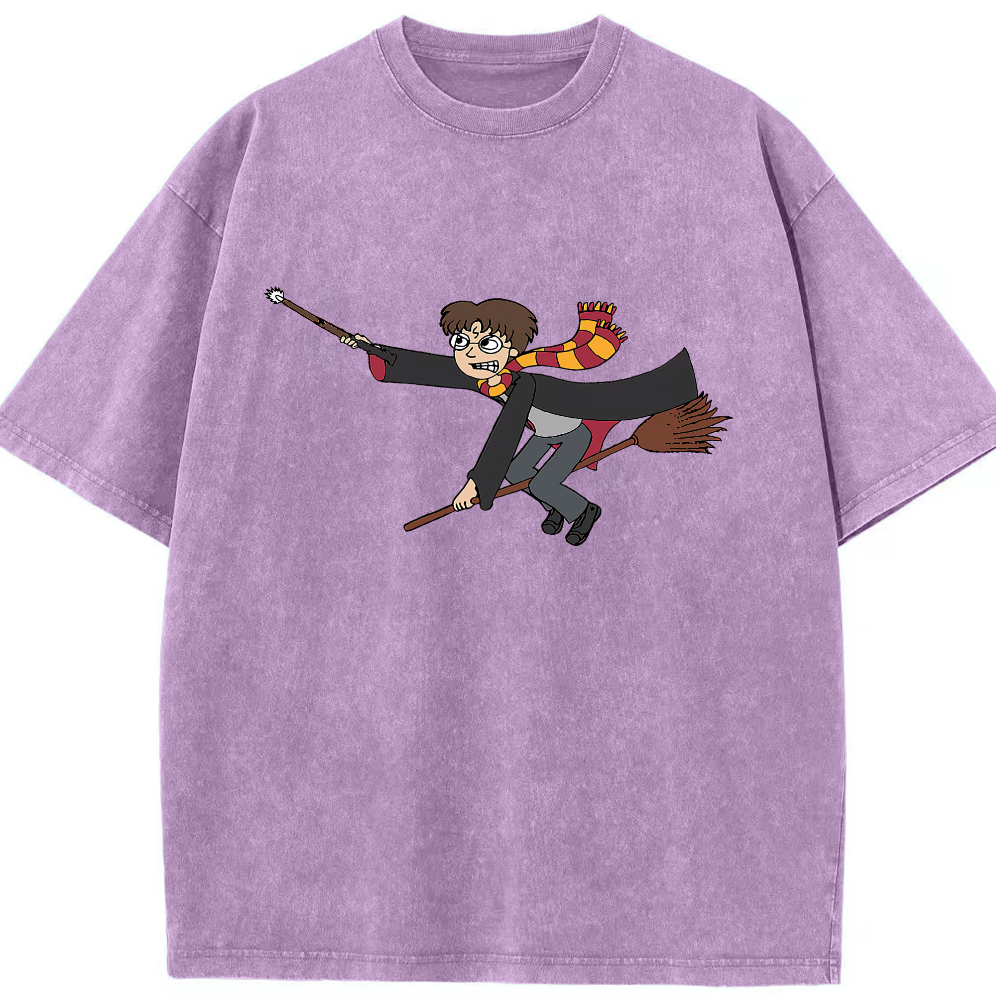 （画像用） Harry Potter ハリー・ポッターシリーズ 綿100% ヴィンテージ風 半袖Tシャツ（フロントプリント）