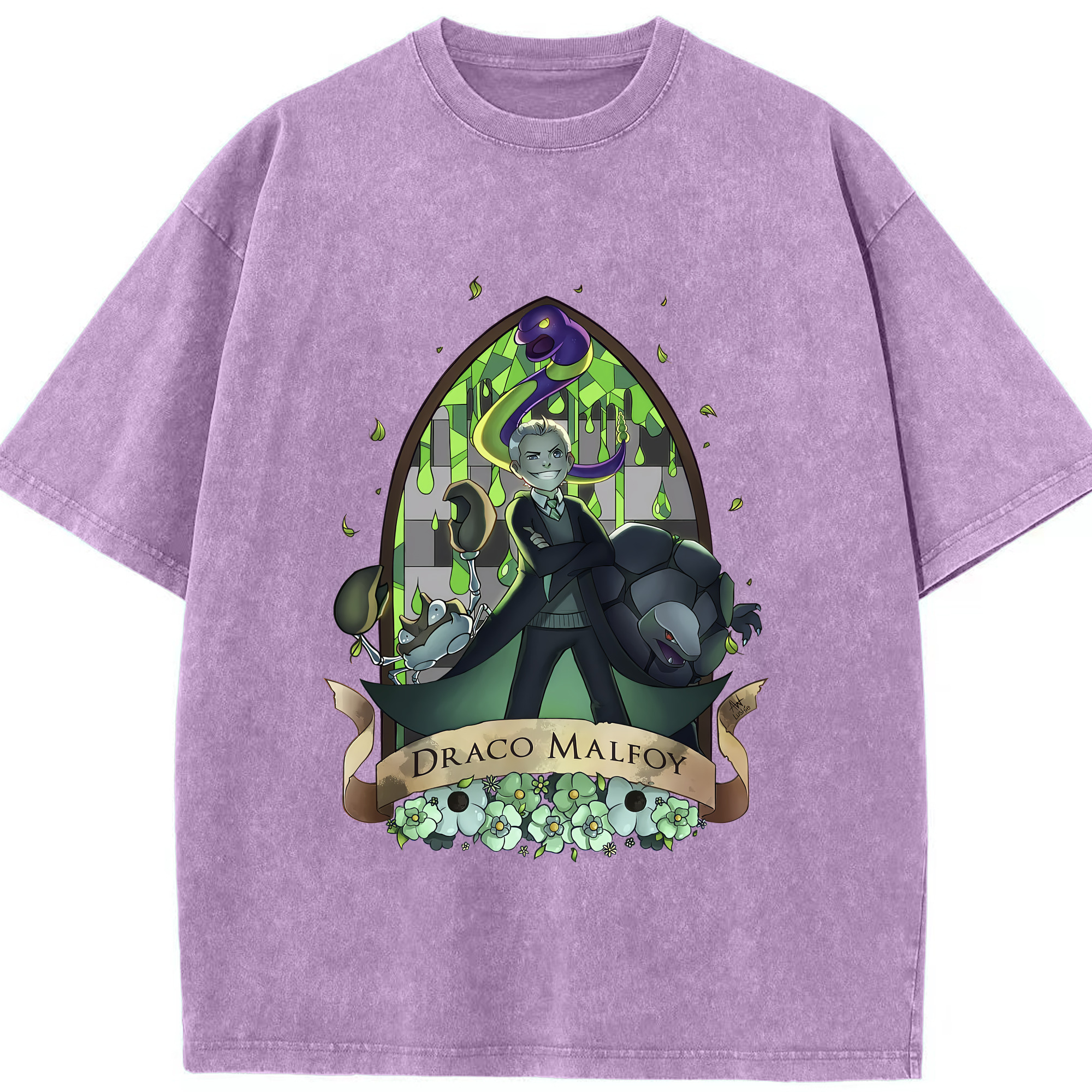 （画像用） Harry Potter ハリー・ポッターシリーズ 綿100% ヴィンテージ風 半袖Tシャツ（フロントプリント）