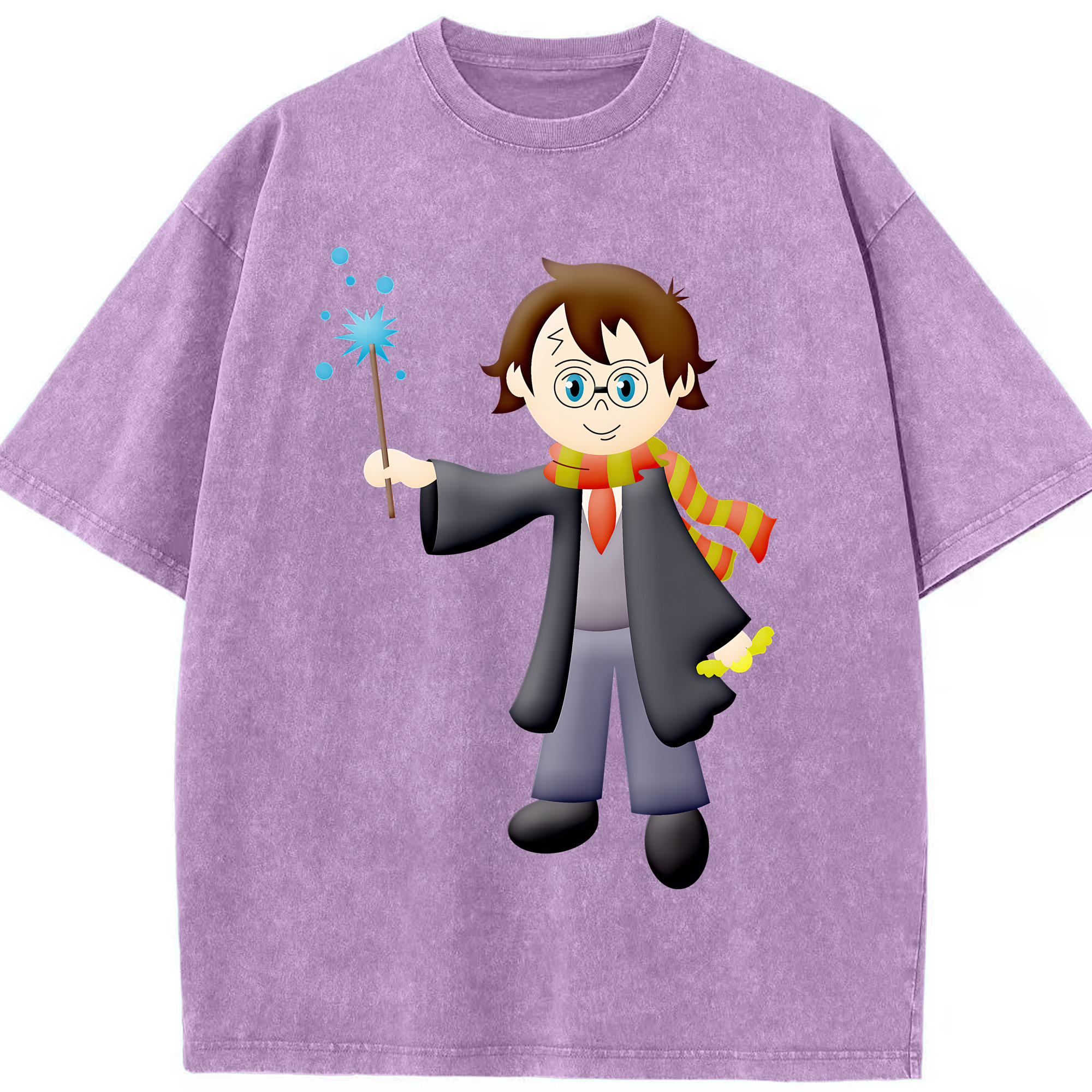 （画像用） Harry Potter ハリー・ポッターシリーズ 綿100% ヴィンテージ風 半袖Tシャツ（フロントプリント）