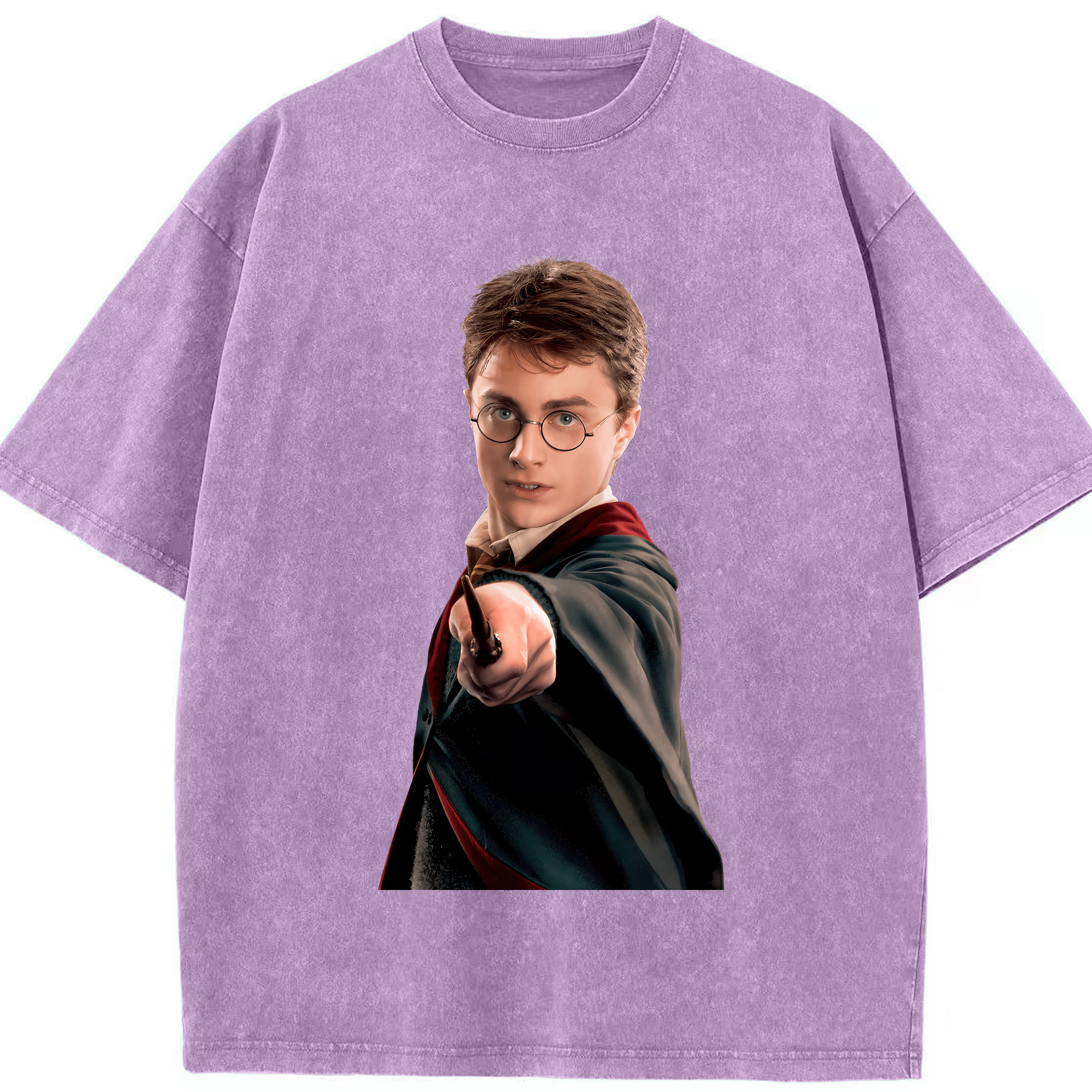 （画像用） Harry Potter ハリー・ポッターシリーズ 綿100% ヴィンテージ風 半袖Tシャツ（フロントプリント）